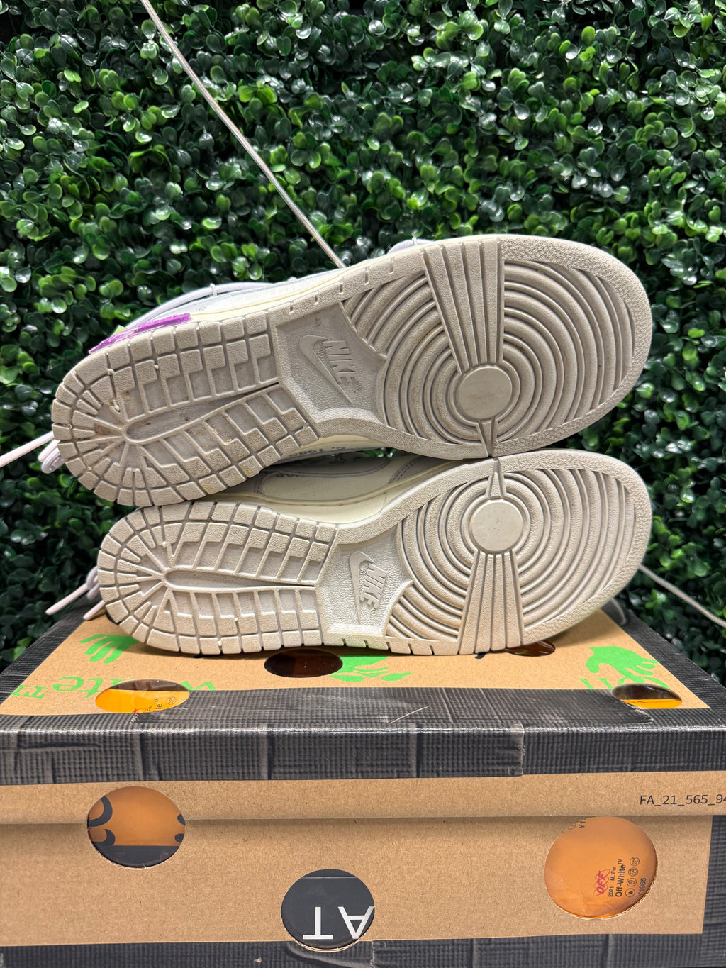 Nike Dunk Low X Off-White "Lot 3" Size 9.5 Preowned