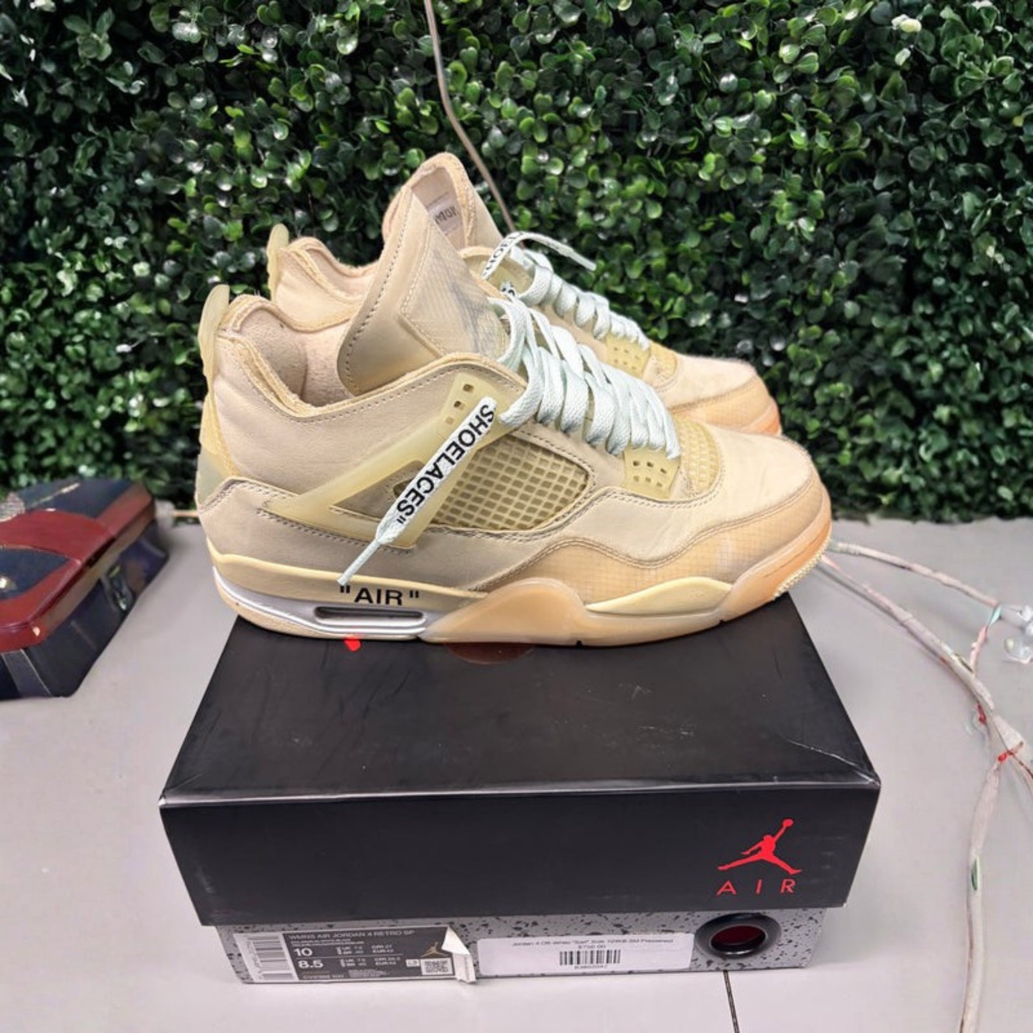 Jordan 4 Retro Off-White "Sail" Size 8.5M/10W Preowned