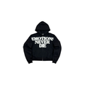 Mixed Emotions Black End Rhinestone Hoodie