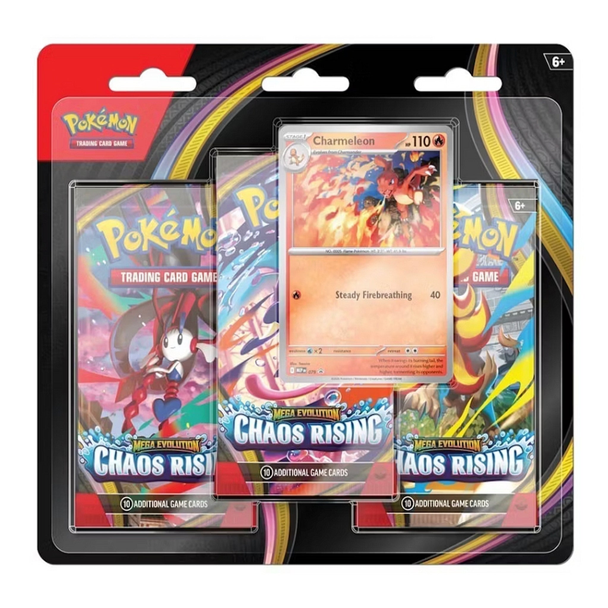 Pokémon Mega Evolution Chaos Rising Charmeleon 3 Pack Blister