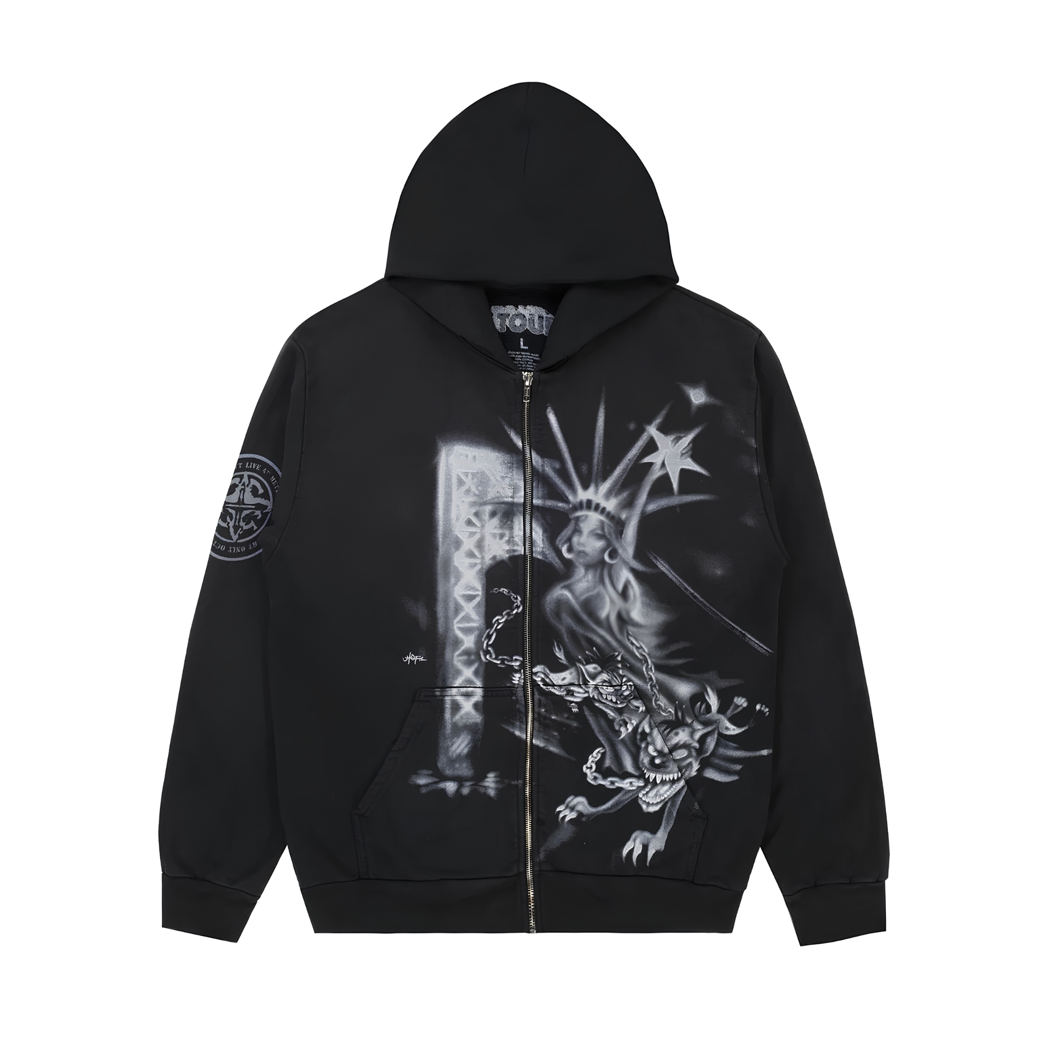 Travis Scott Zip Up Hoodie Metlife “Liberty”