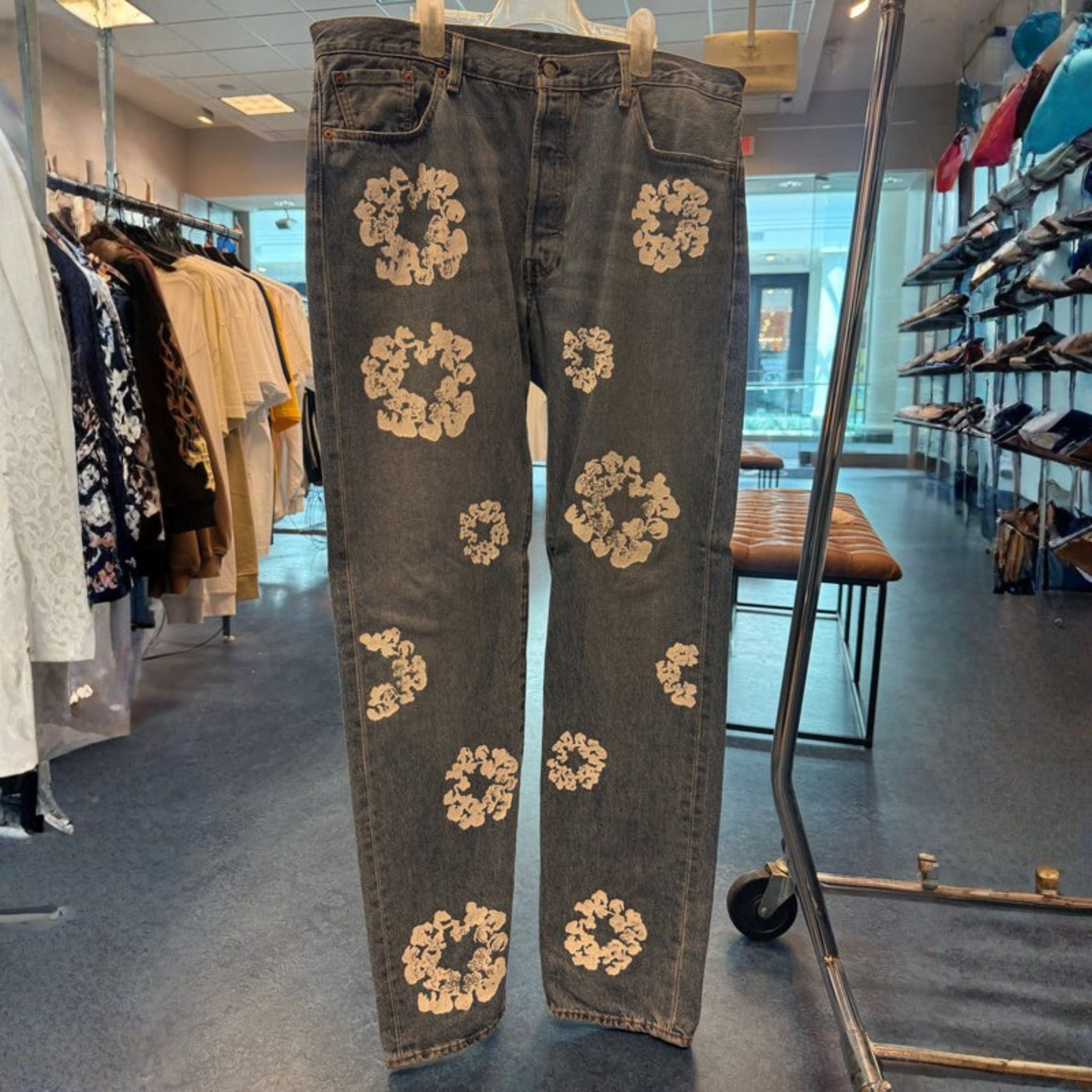 Denim Tears x Levi's Cotton Wreath Jean Light Wash W36 X L34 (Tried On)