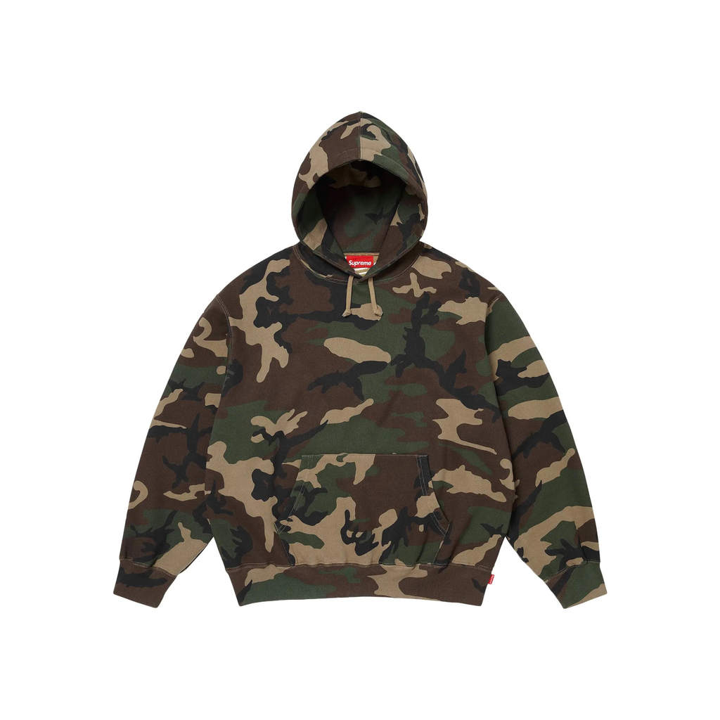 Supreme Satin Applique Hooded Sweatshirt "Camo" SS26