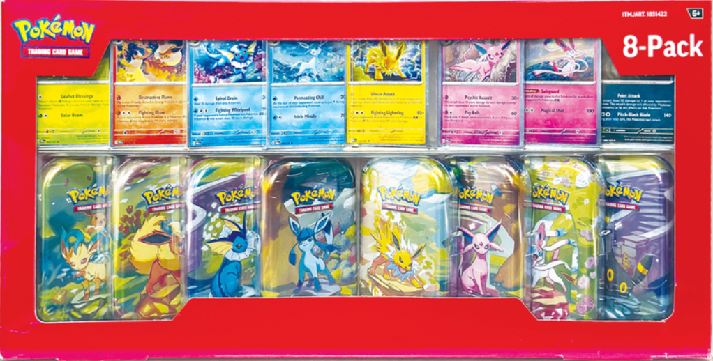 2025 Pokémon Prismatic Evolutions Mini Tins 8-Pack (Costco Exclusive) - Hype World