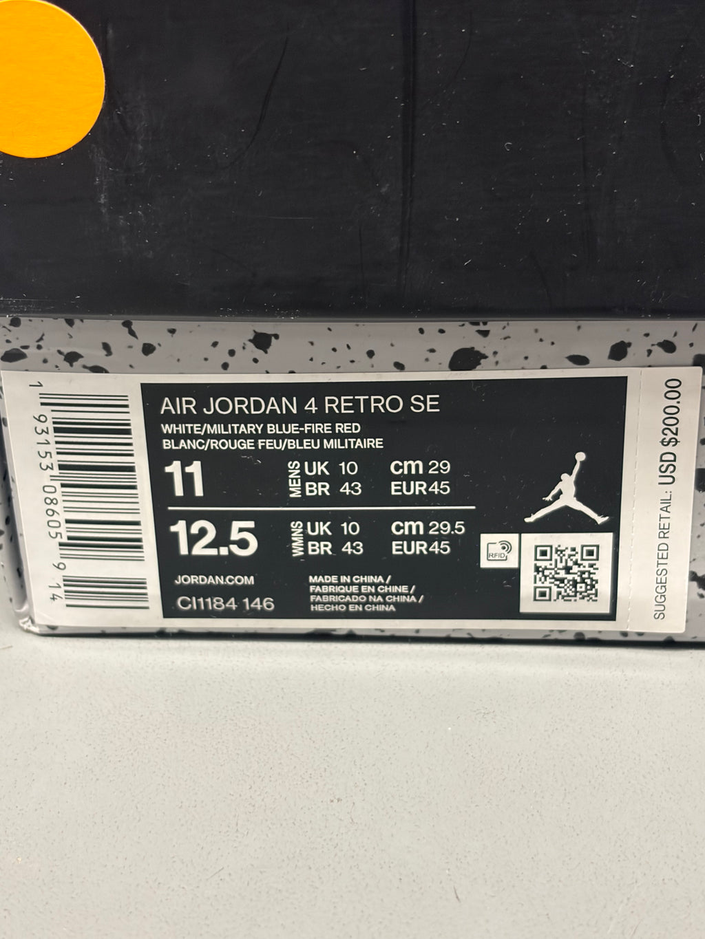 Jordan 4 Retro "What The" Size 11 Preowned
