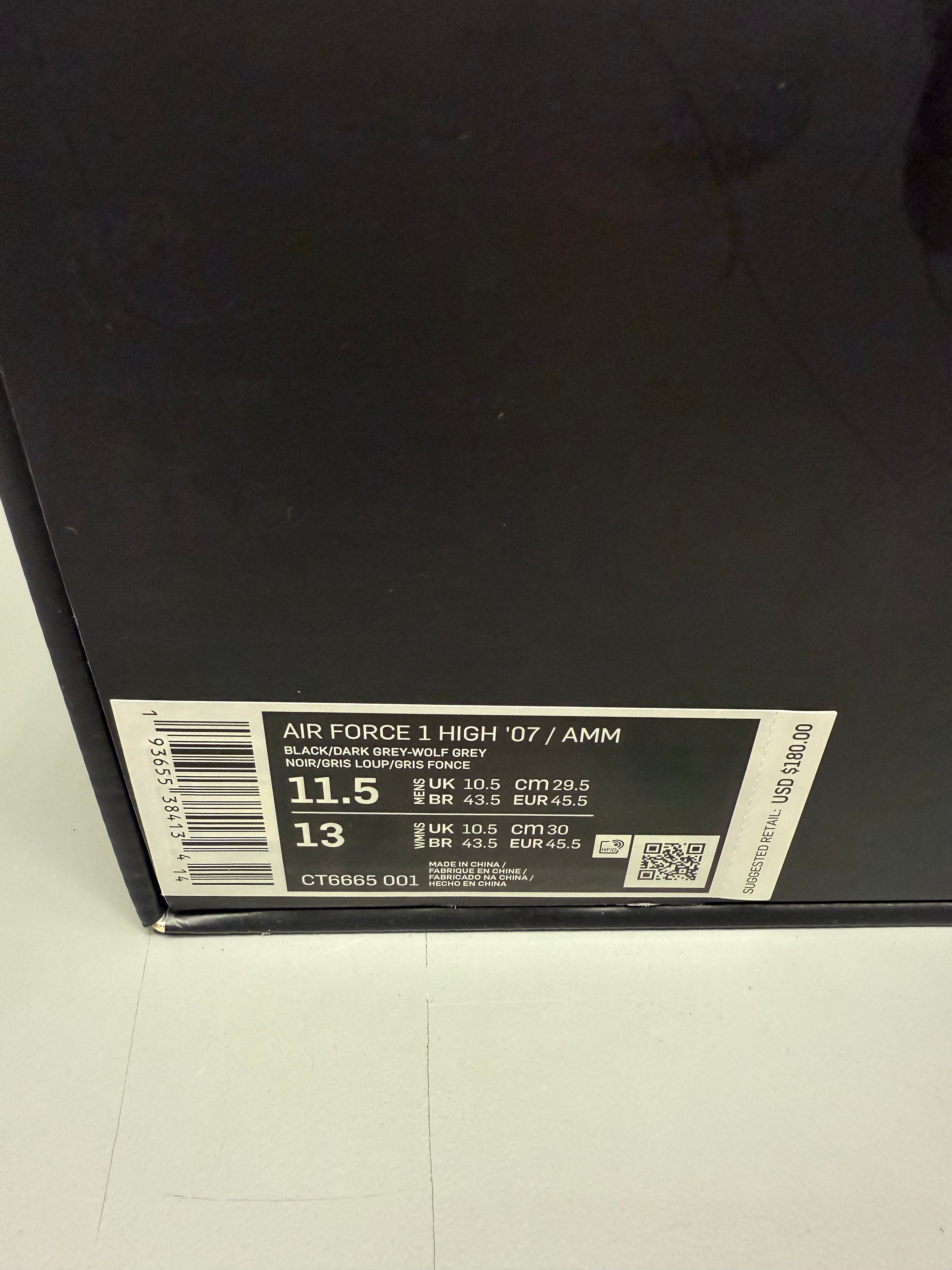 Nike Air Force 1 High X AMM “Wash Cold” Size 11.5 Preowned