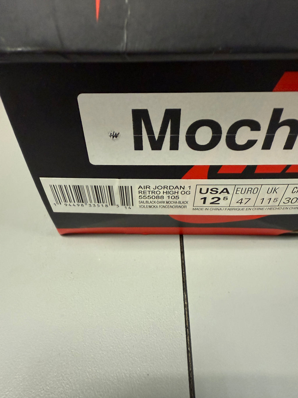 Jordan 1 High " Mocha" Size 12.5 Preowned