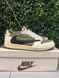 Jordan 1 Low X Travis Scott "Medium Olive" Size 7.5 Preowned