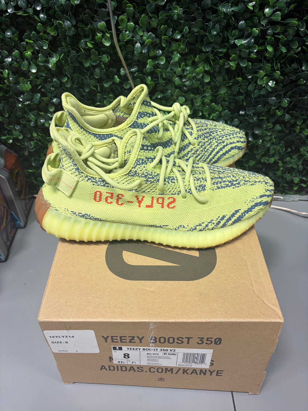 adidas Yeezy Boost 350 V2 "Semi Frozen Yellow" Size 8 Preowned