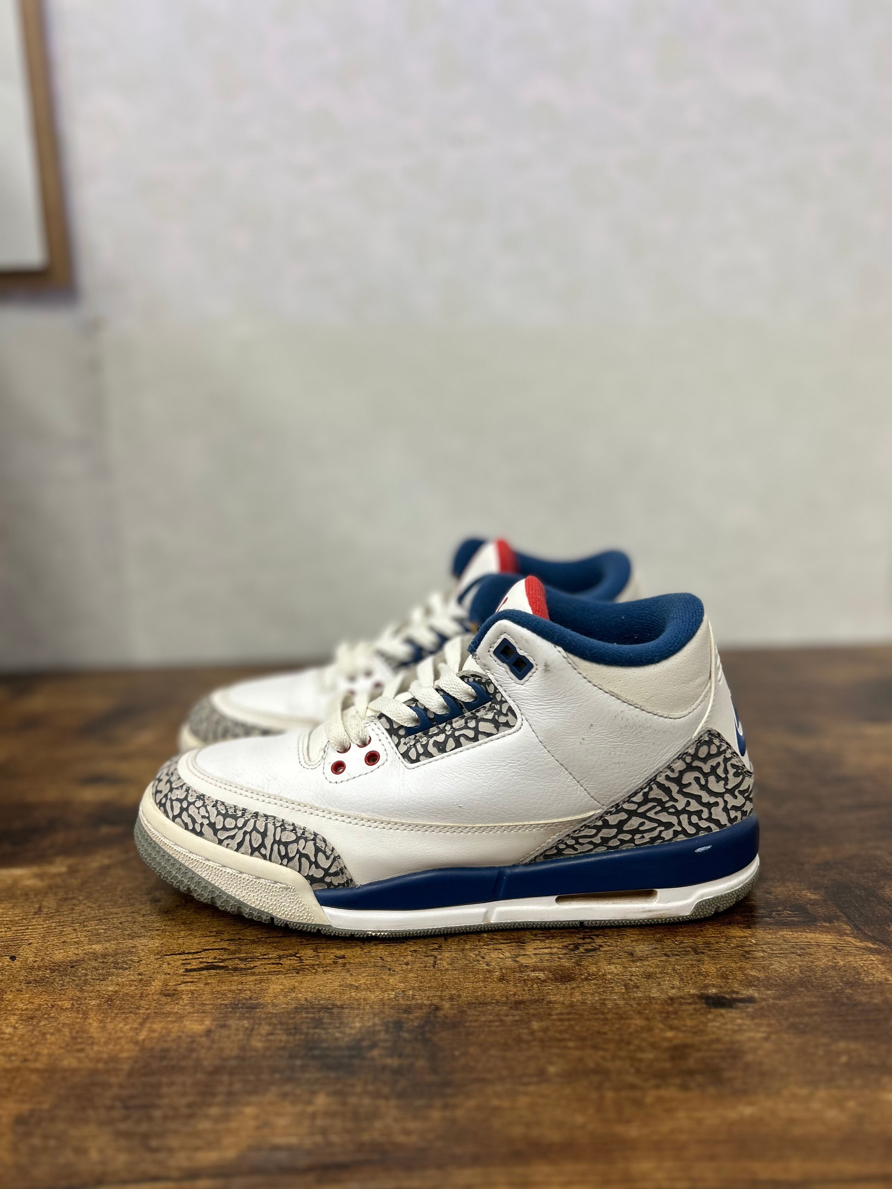 Jordan 3 Retro “True Blue” Size 6.5Y Preowned No Box