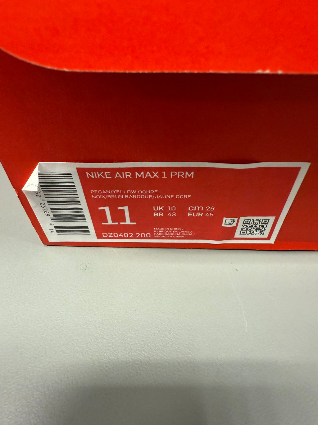 Nike Air Max 1 "Duck Pecan" Size 11 Preowned