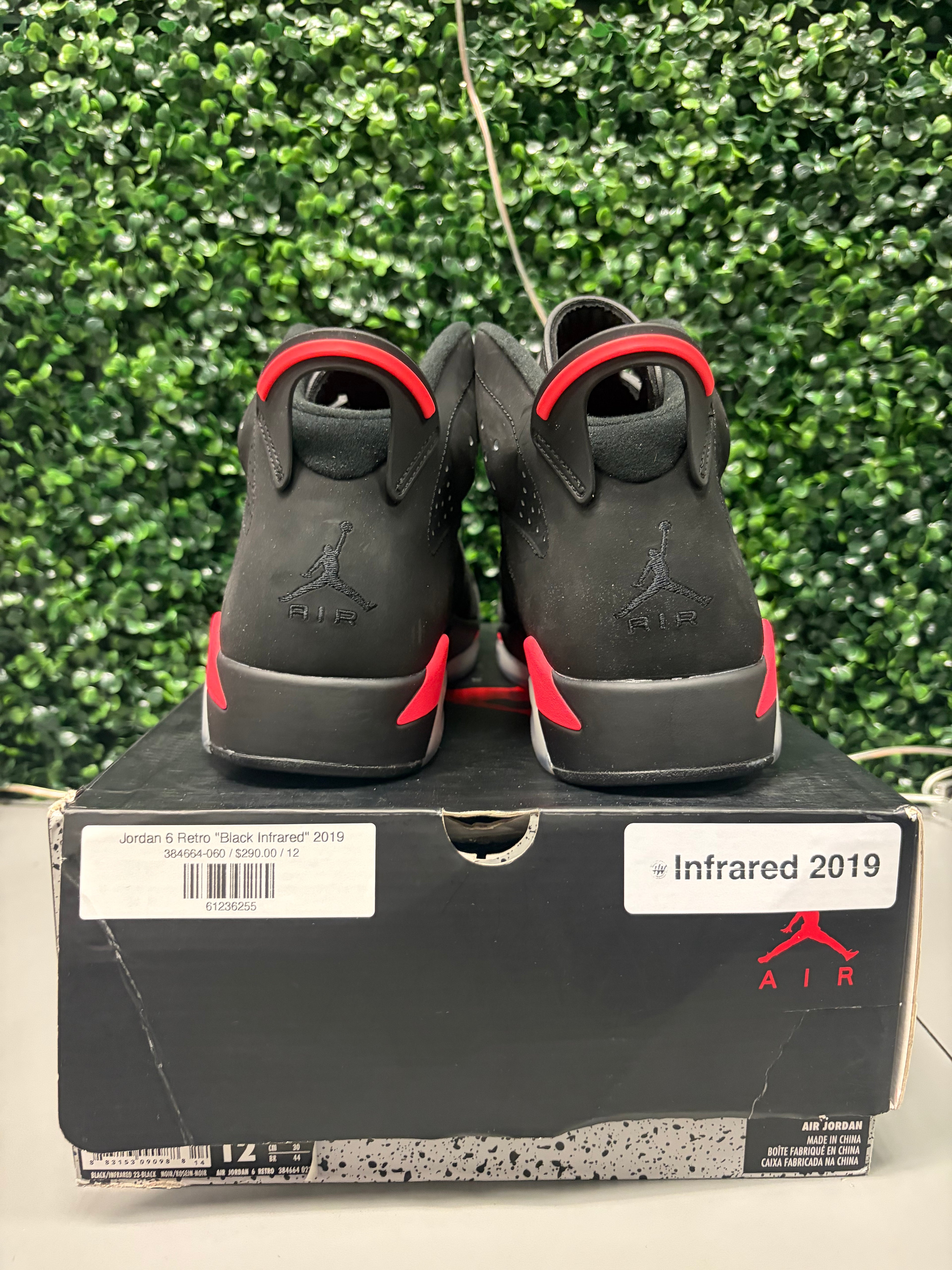Jordan 6 Retro "Black Infrared" 2019 Size 12 Preowned