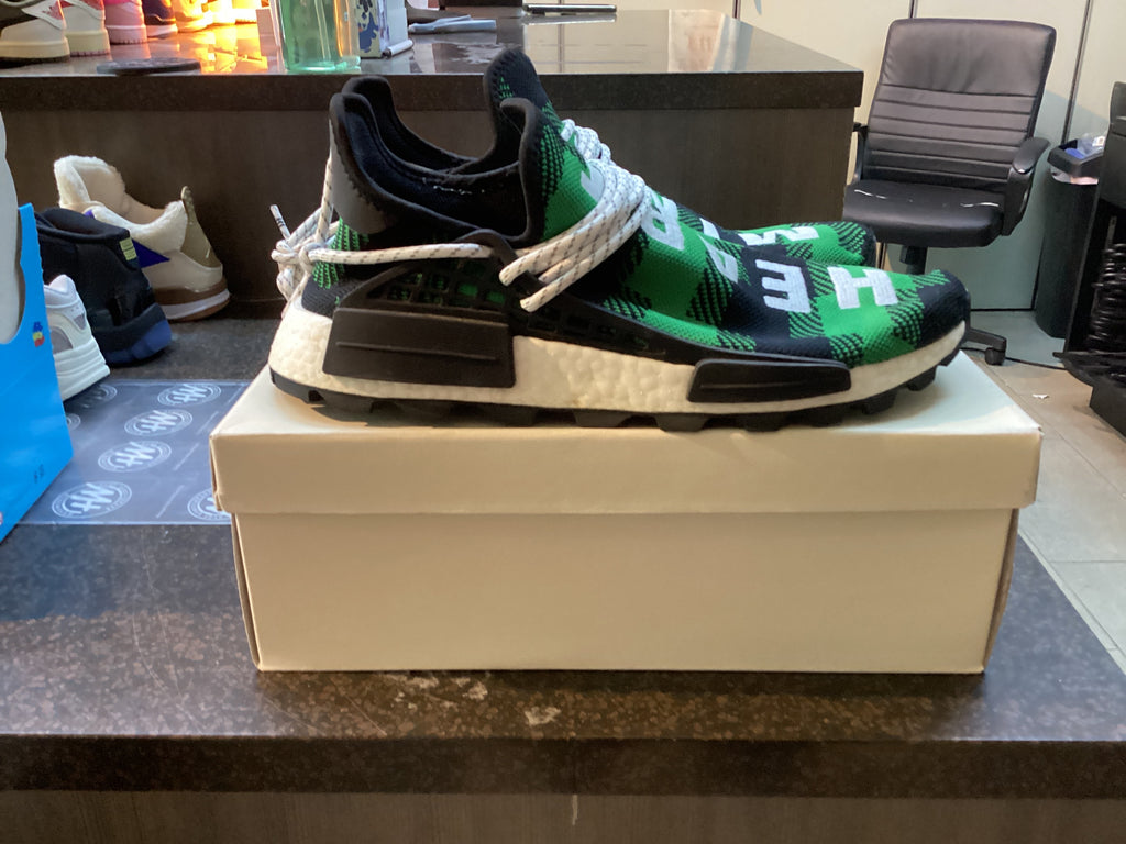 Adidas NMD Hu BBC “Green Plaid” Preowned Size 10