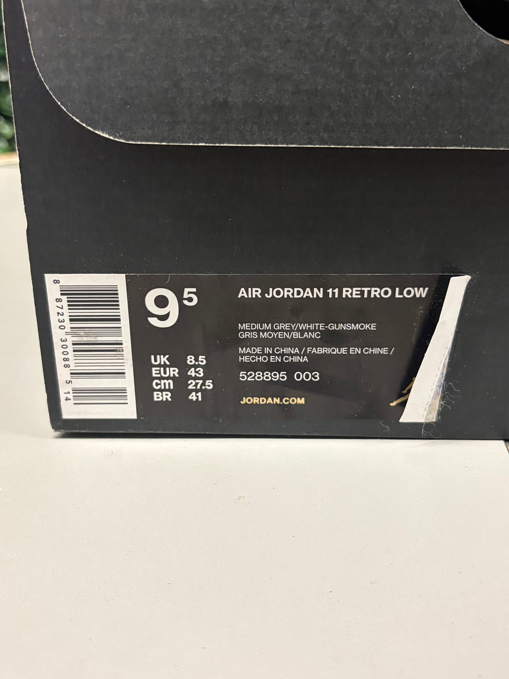 Jordan 11 Retro Low "Cool Grey" Size 9.5 Preowned