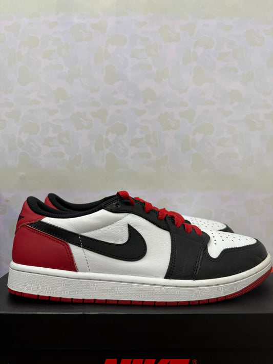 Jordan 1 Low “Black Toe” Size 10.5 Preowned
