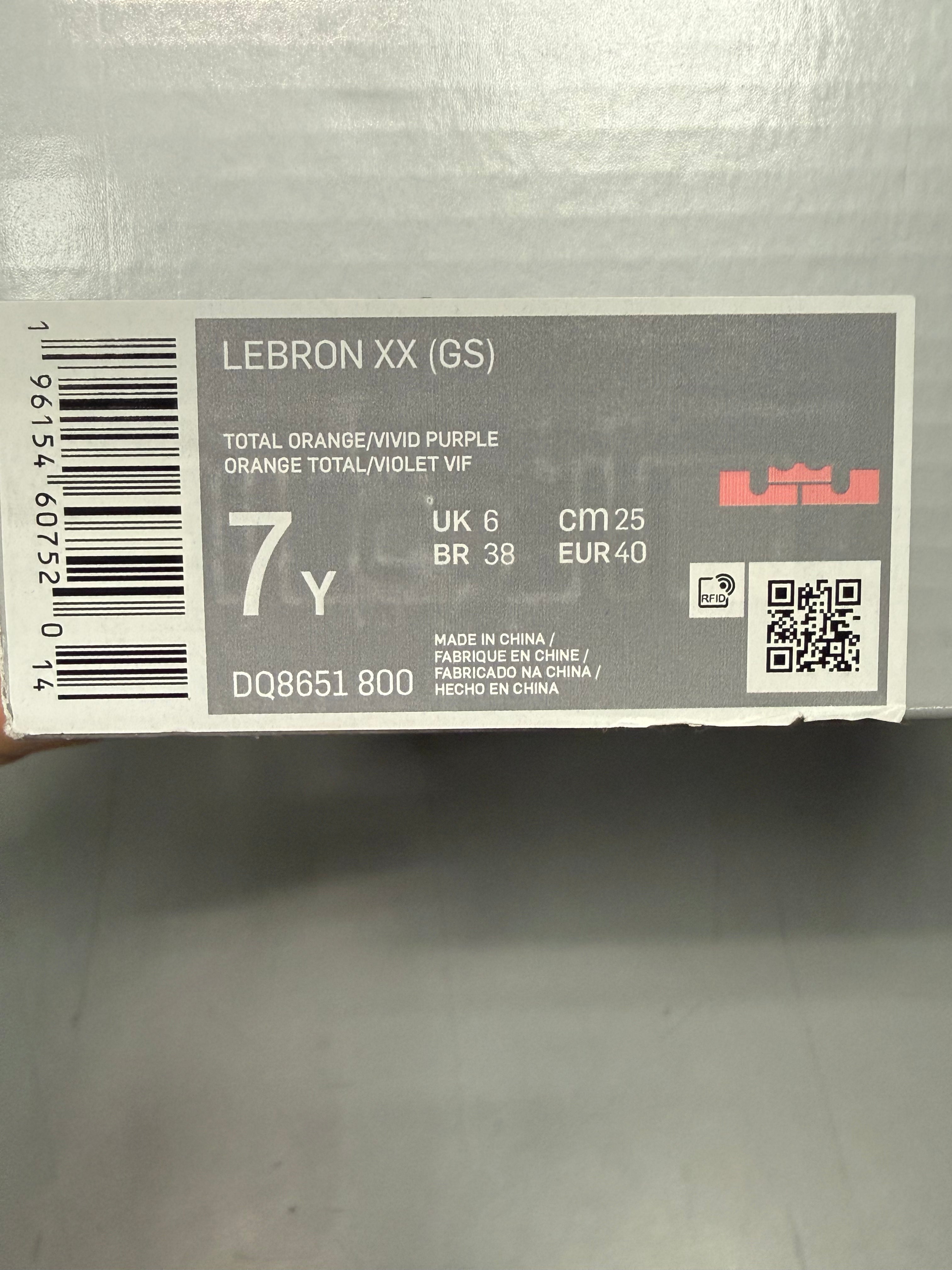 Nike LeBron 20 "Chosen 1" Size 7y Preowned