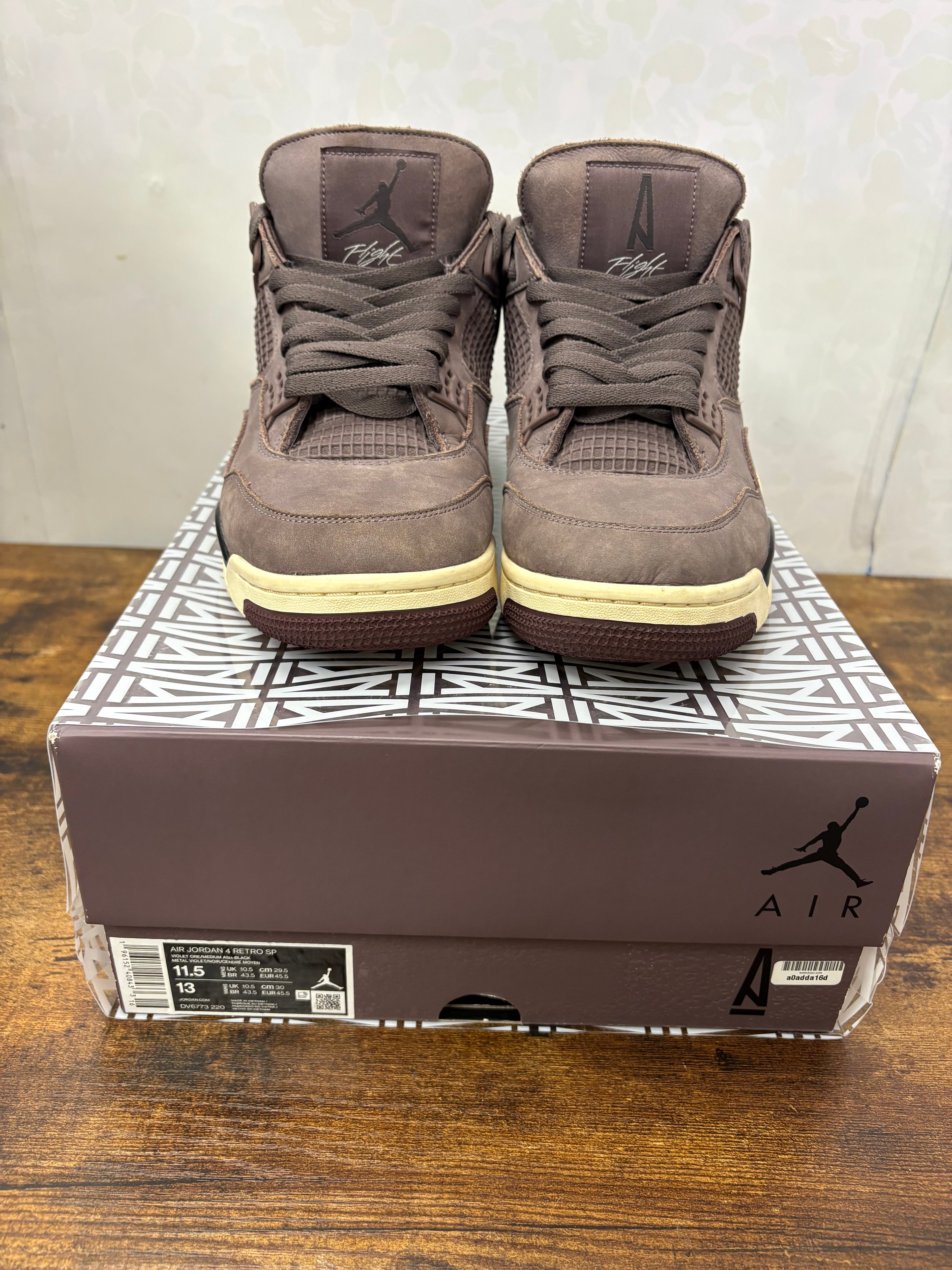 Jordan 4 AMM “Violet Ore” Preowned Size 11.5