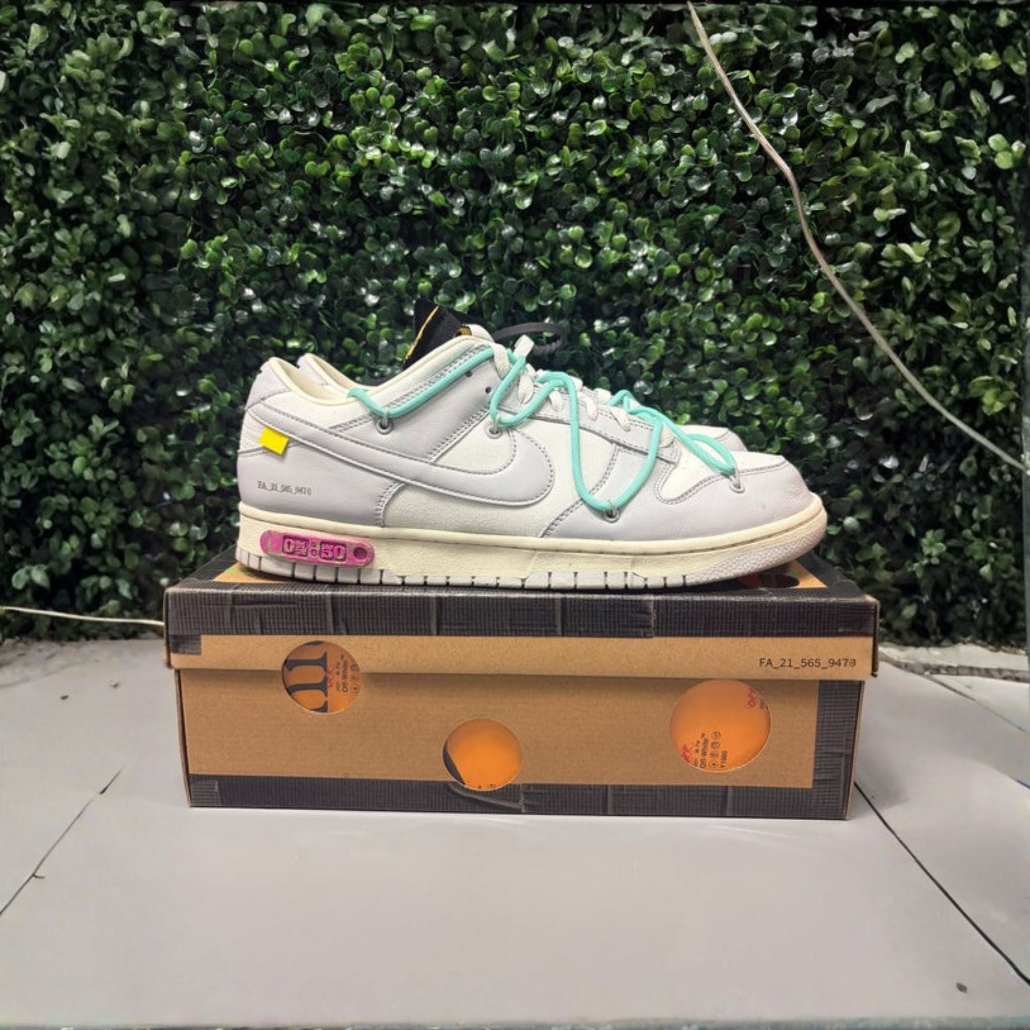 Nike Dunk Low Off-White "Lot 4" Size 12 Preowned