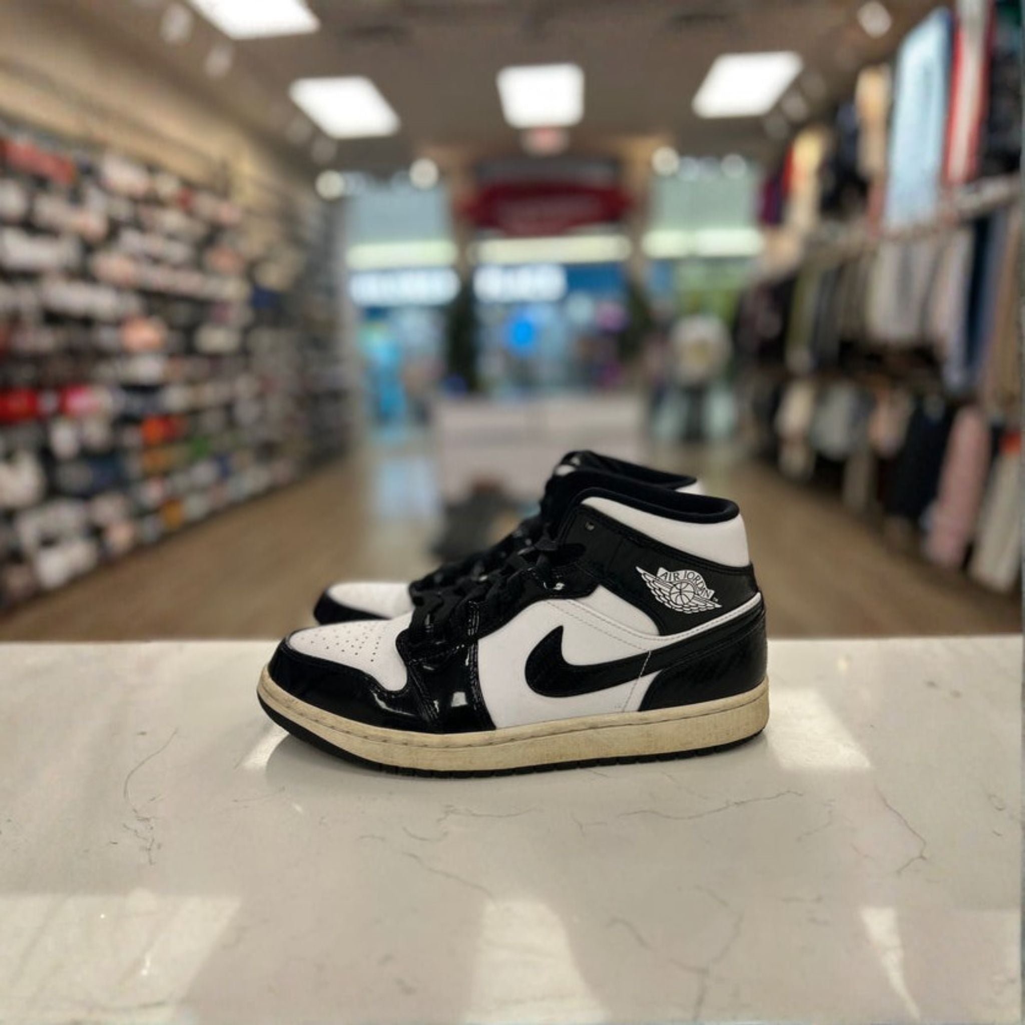 Jordan 1 Mid “Carbon Fiber” Size 10M Preowned No Box