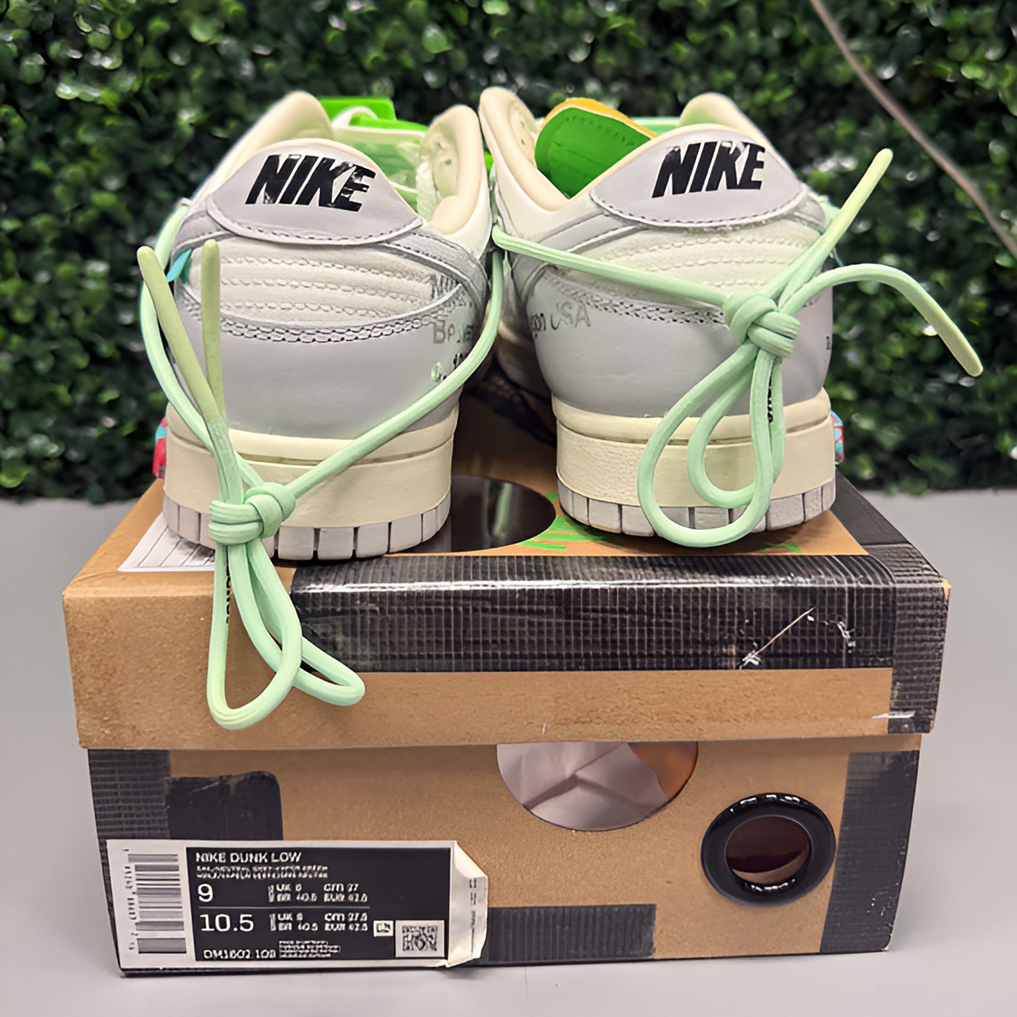 Nike Dunk Low X Off-White "Lot 7" Size 9 Tried On