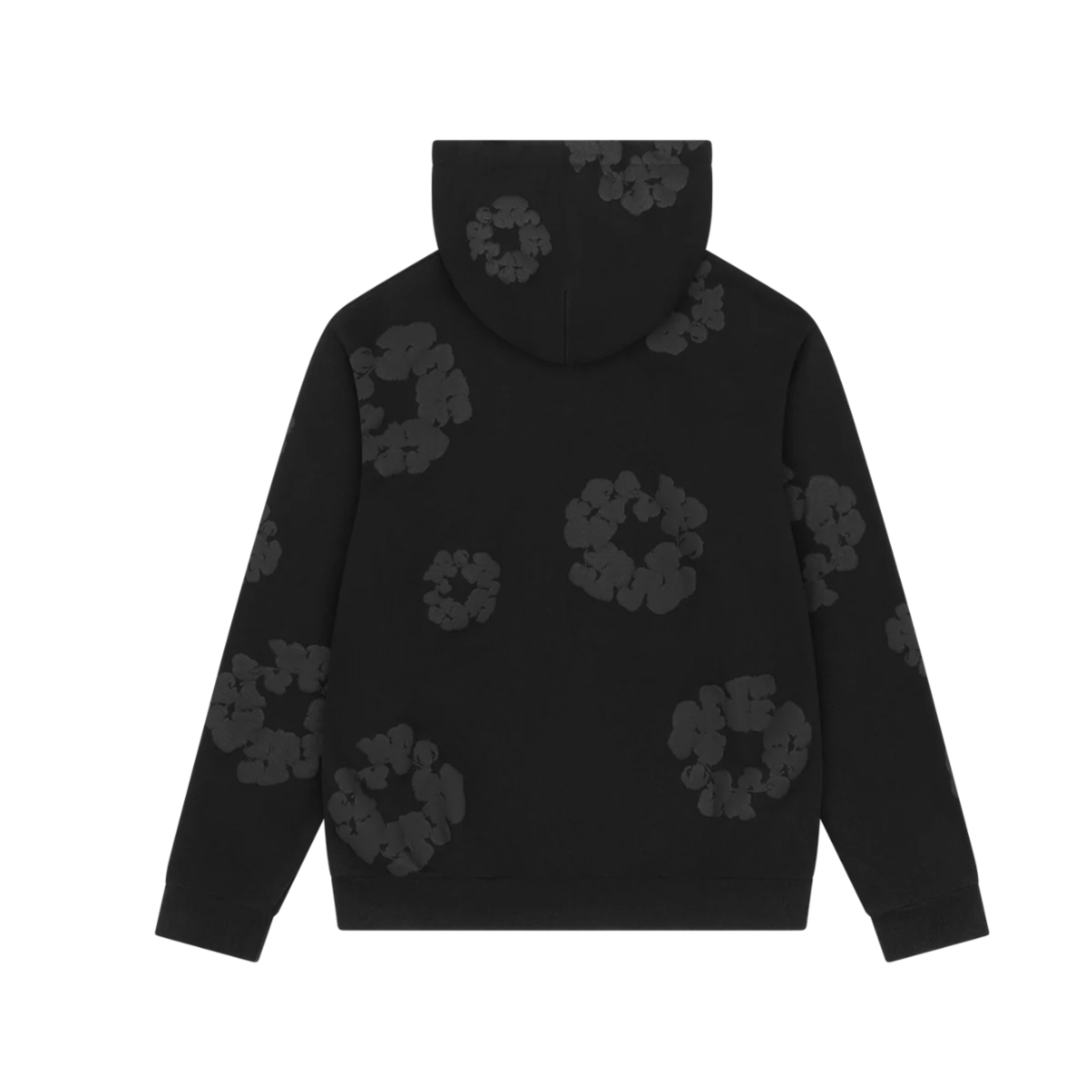 Denim Tears Cotton Wreath Hoodie "Black Monochrome"