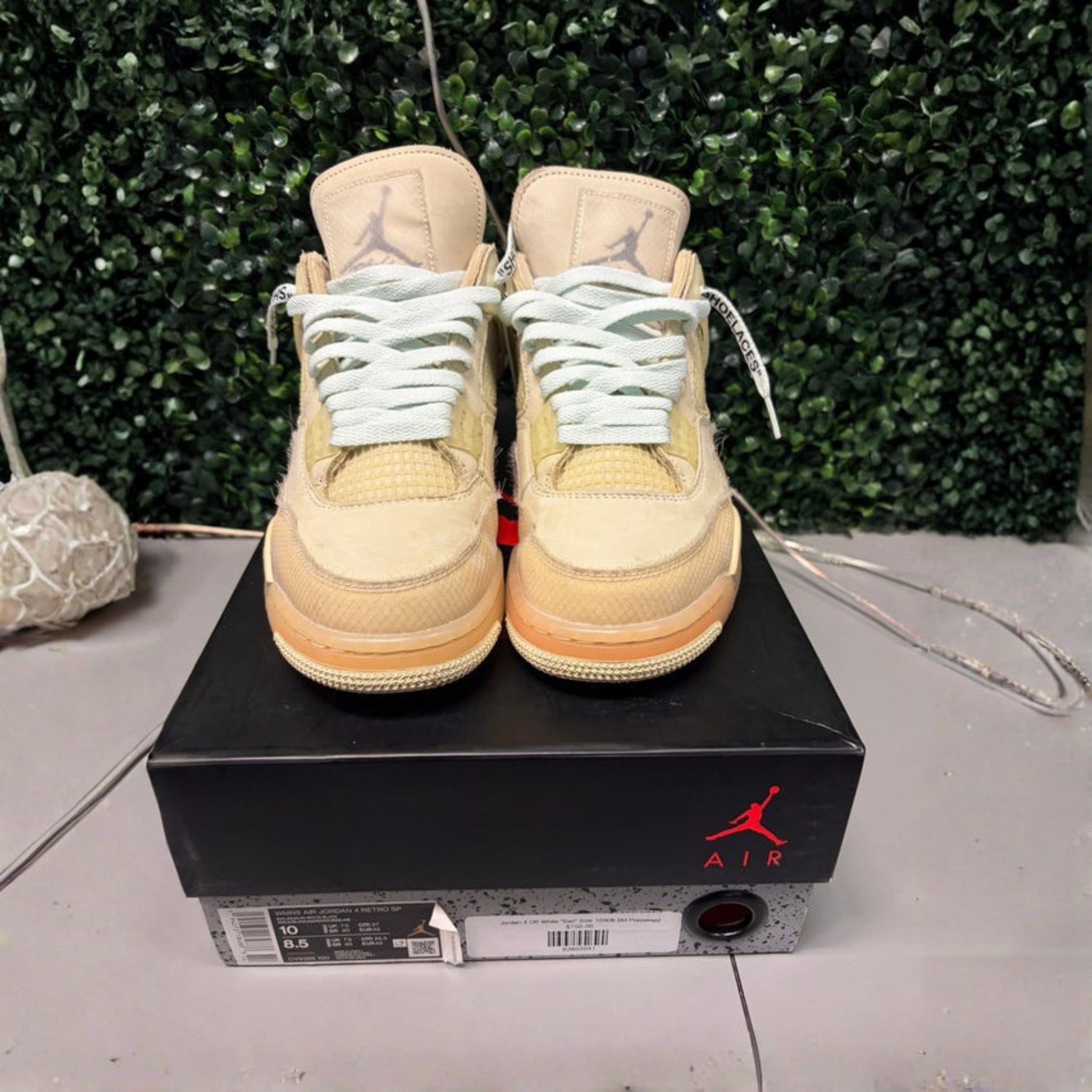 Jordan 4 Retro Off-White "Sail" Size 8.5M/10W Preowned