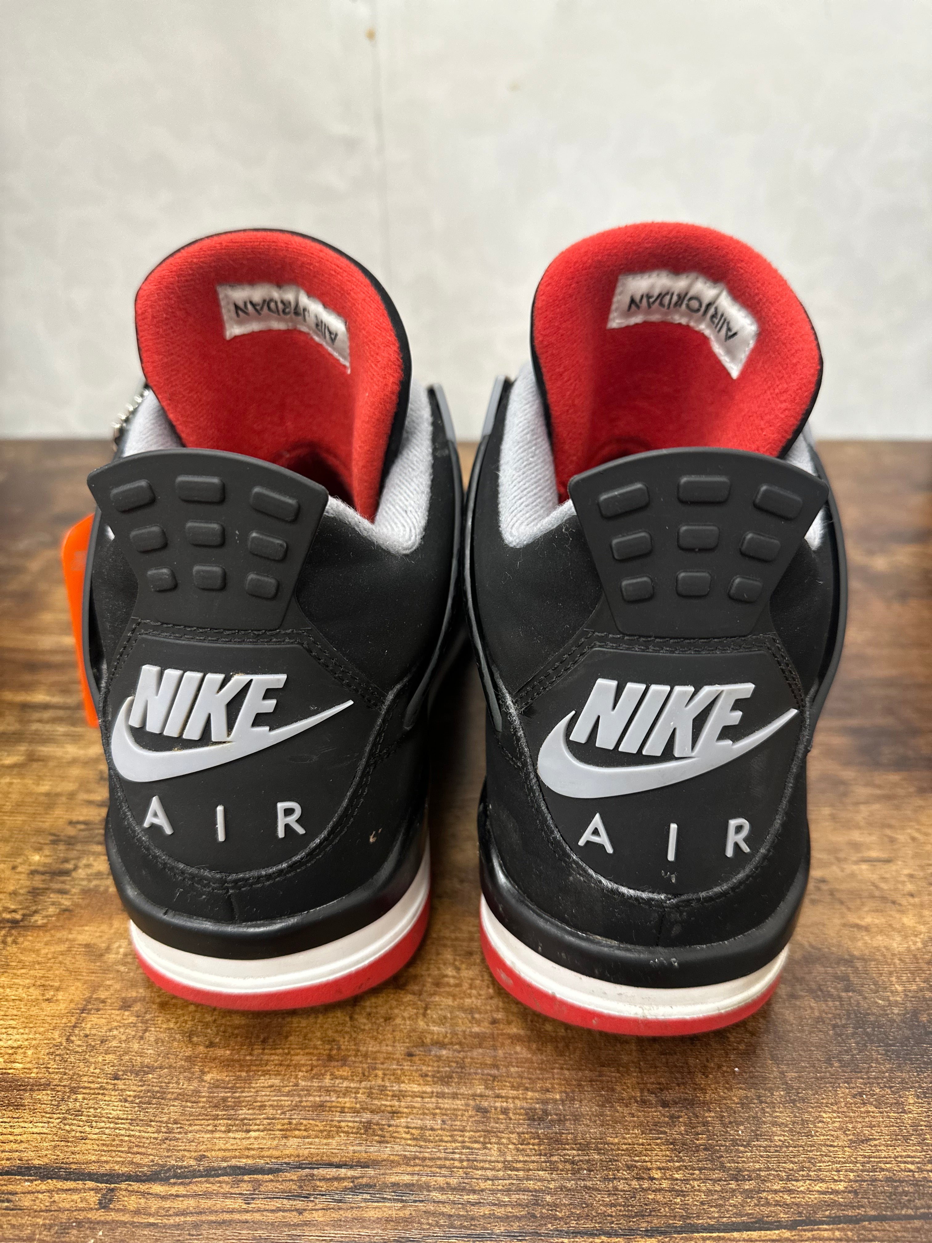 Jordan 4 Retro “Bred” Size 10 Preowned no box
