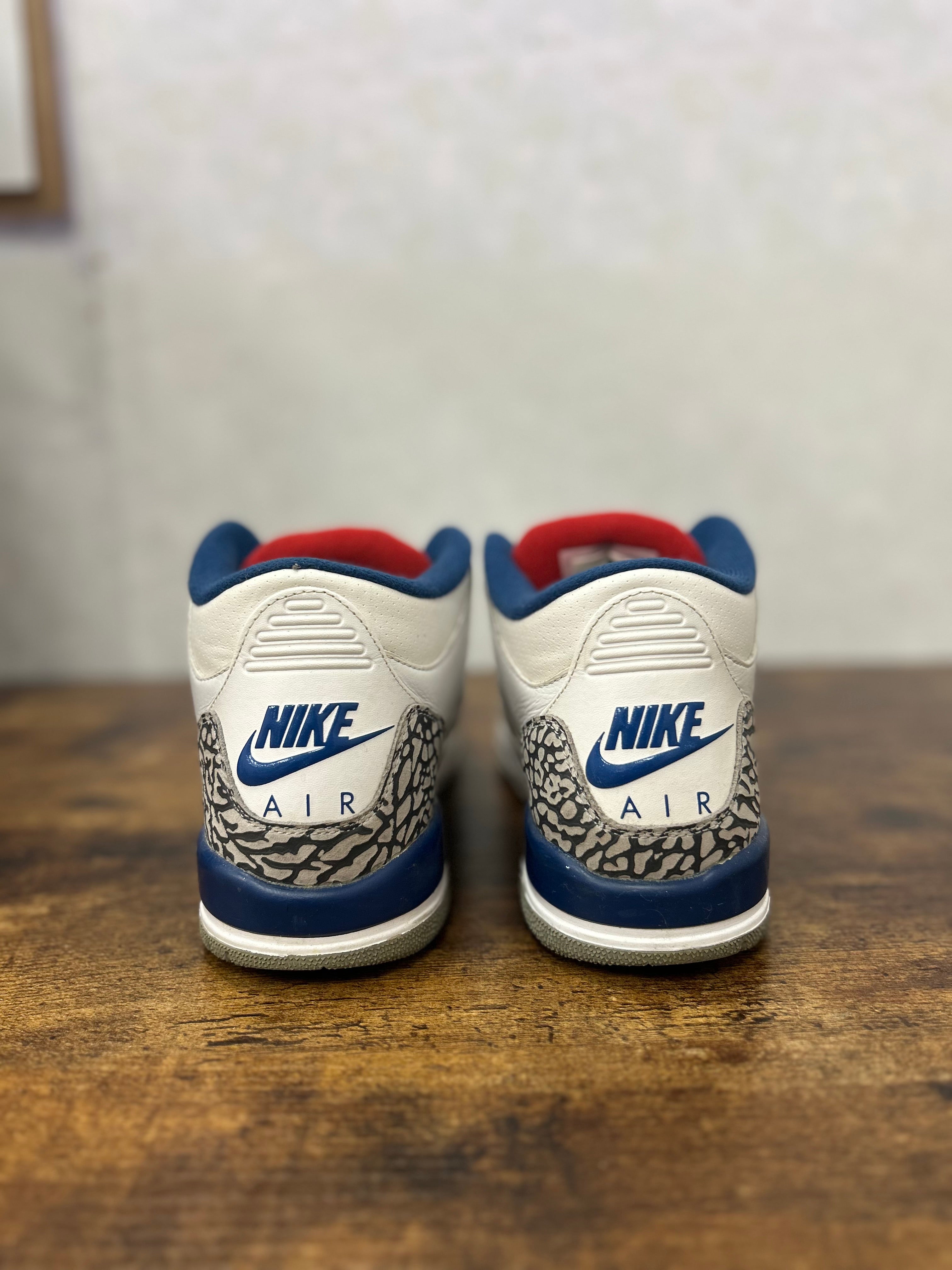 Jordan 3 Retro “True Blue” Size 6.5Y Preowned No Box