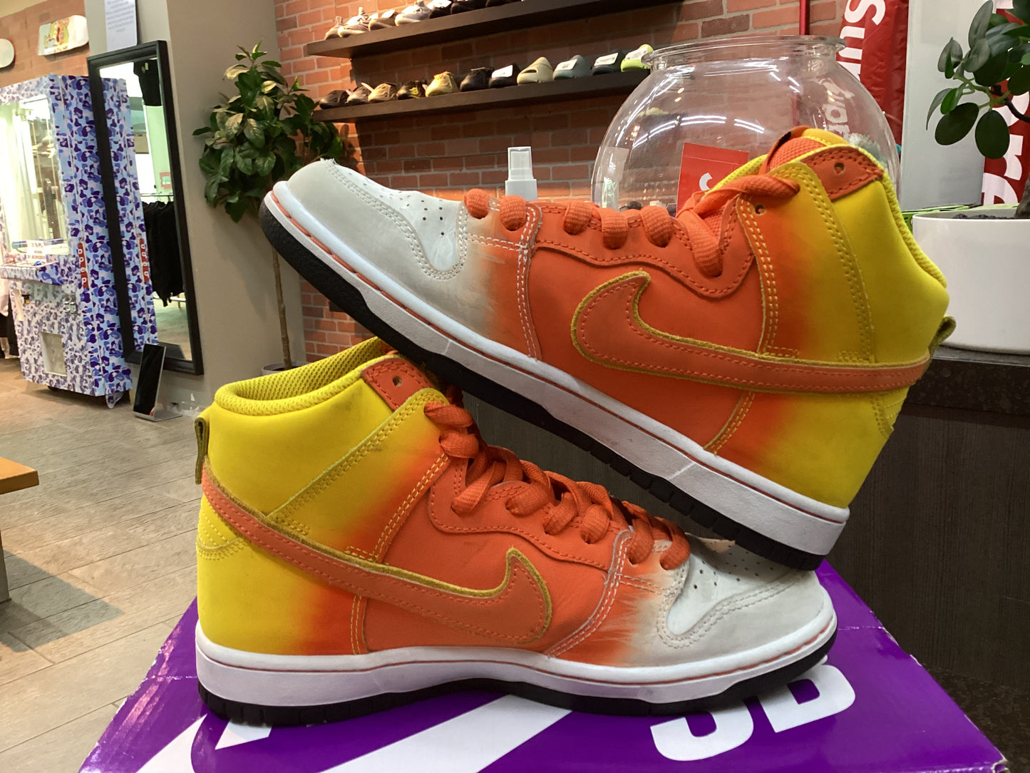 Nike Sb Dunk High “Candy Corn” Size 6 Pre Owned