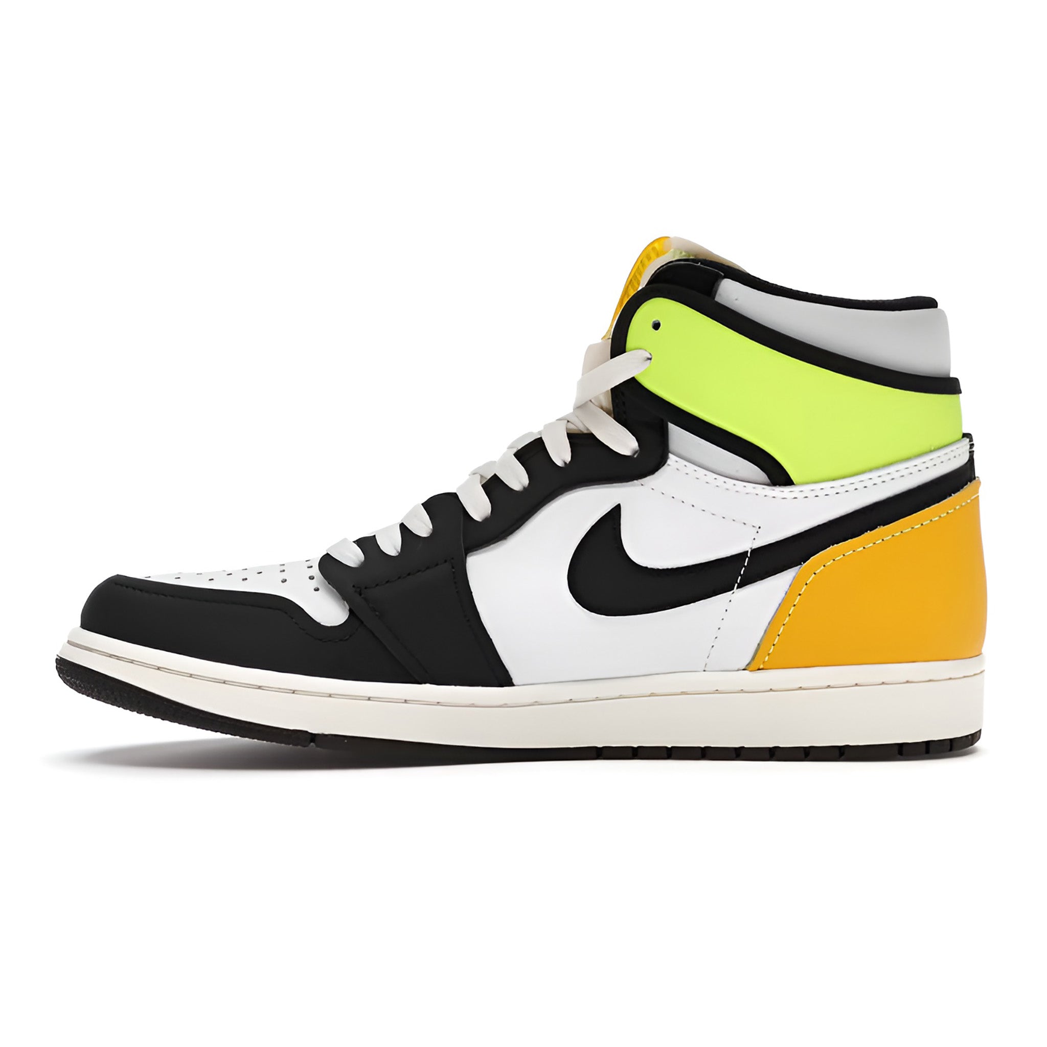 Jordan 1 Retro High "White Black Volt University Gold" (GS)