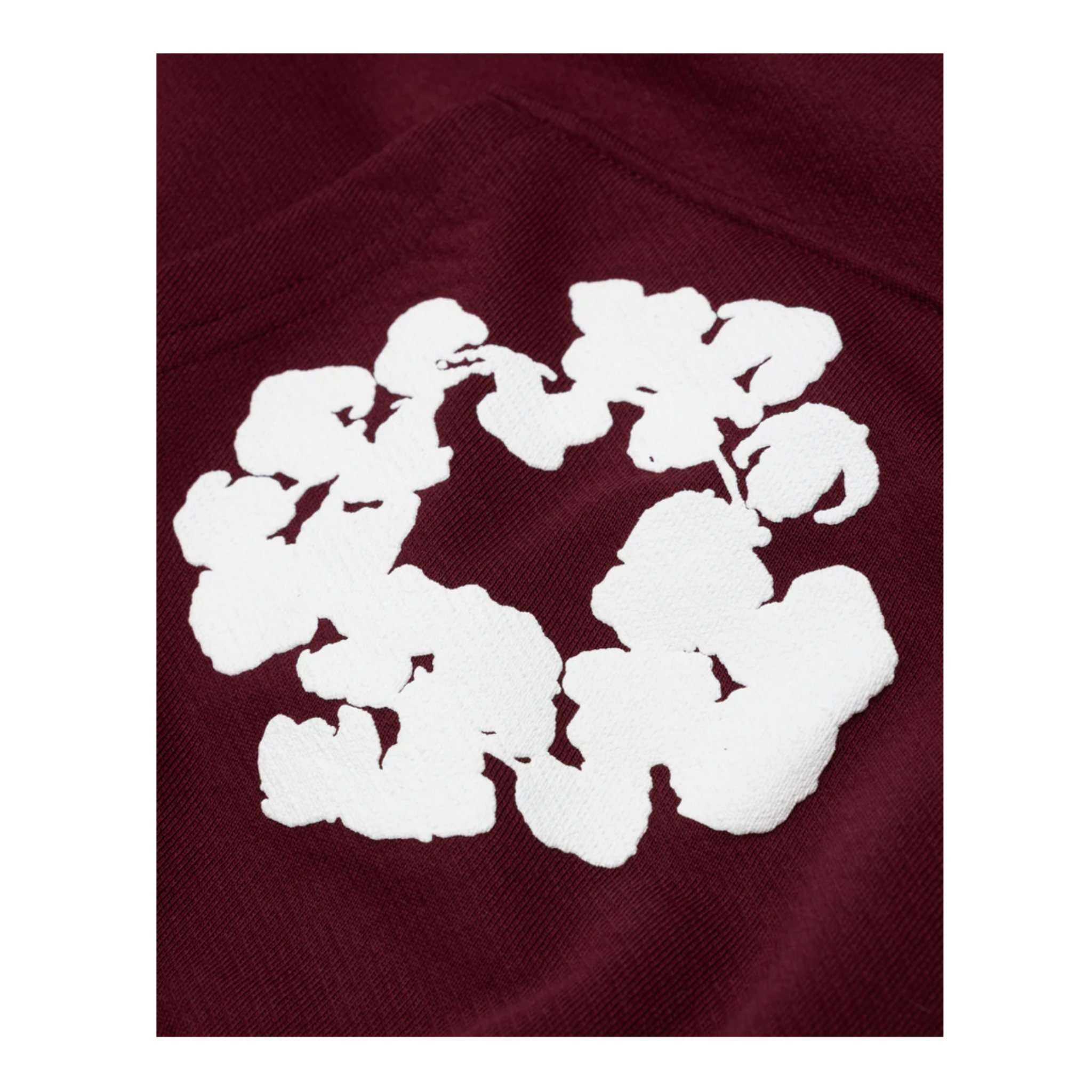 Denim Tears Cotton Wreath Hoodie Burgundy