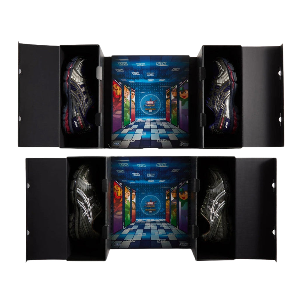 ASICS Gel-Kayano 12.1 Kith Marvel vs Capcom Captain America vs Guile Sealed Box (Comic Included)