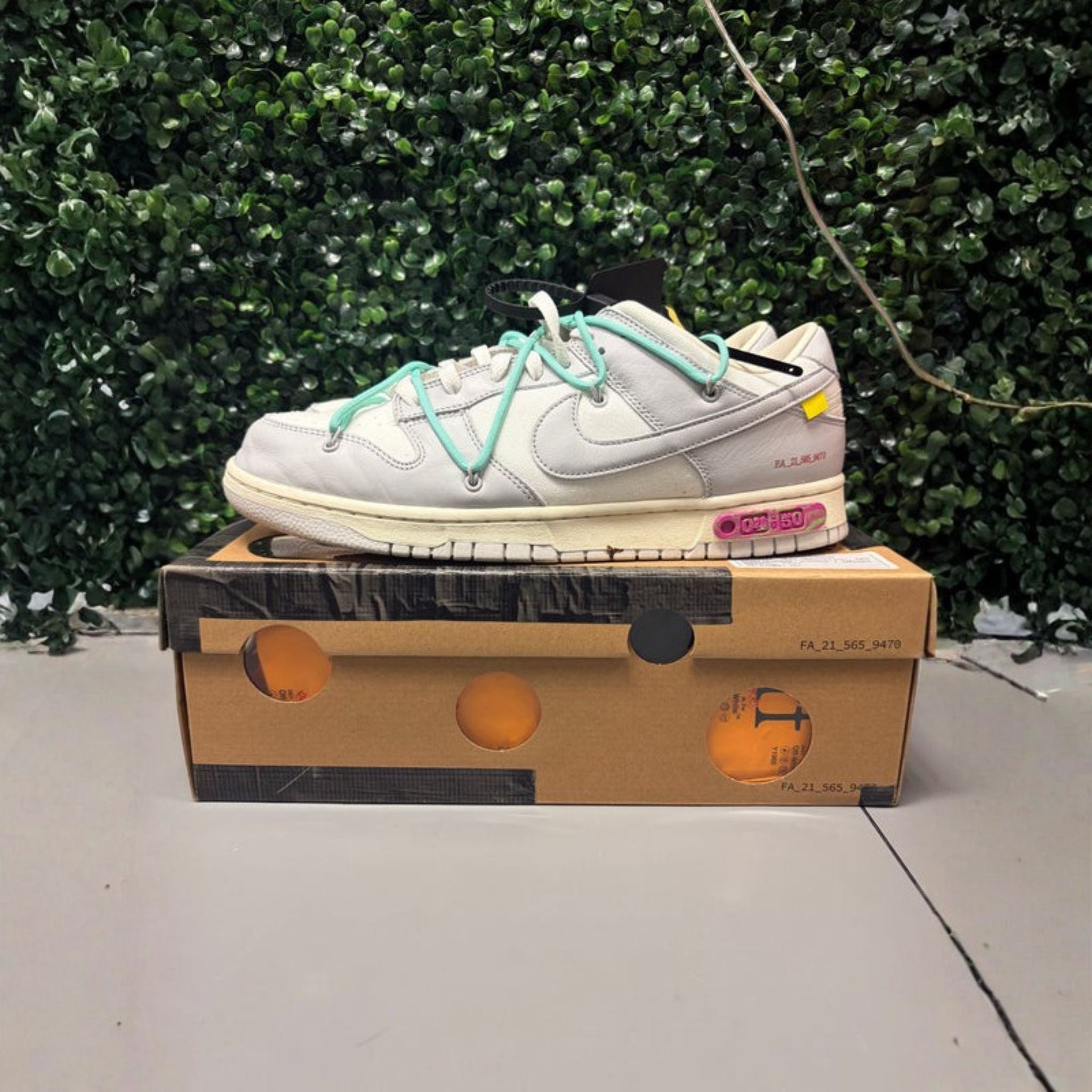 Nike Dunk Low Off-White "Lot 4" Size 12 Preowned