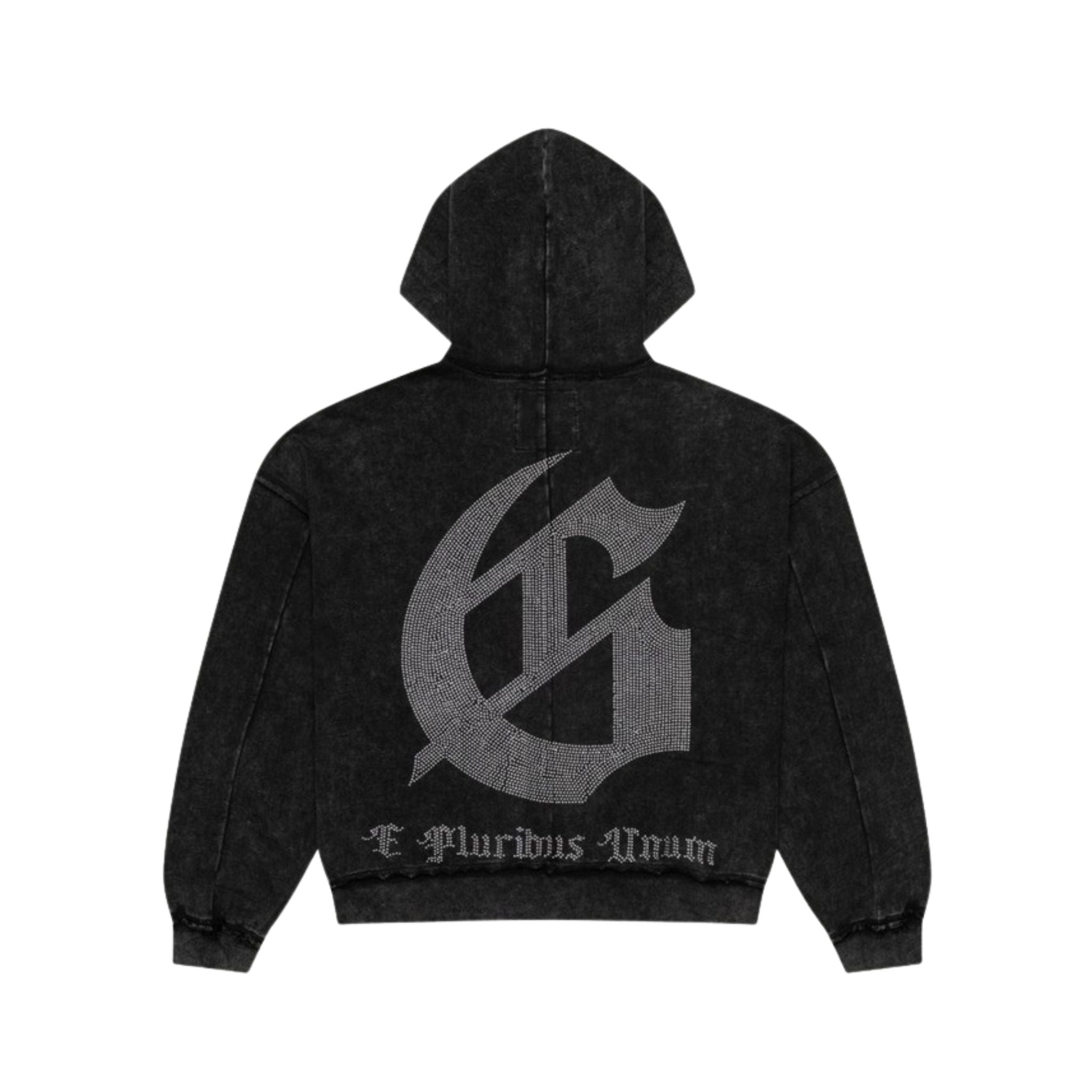 GodSpeed Studded OG Logo Hoodie (Black Wash)