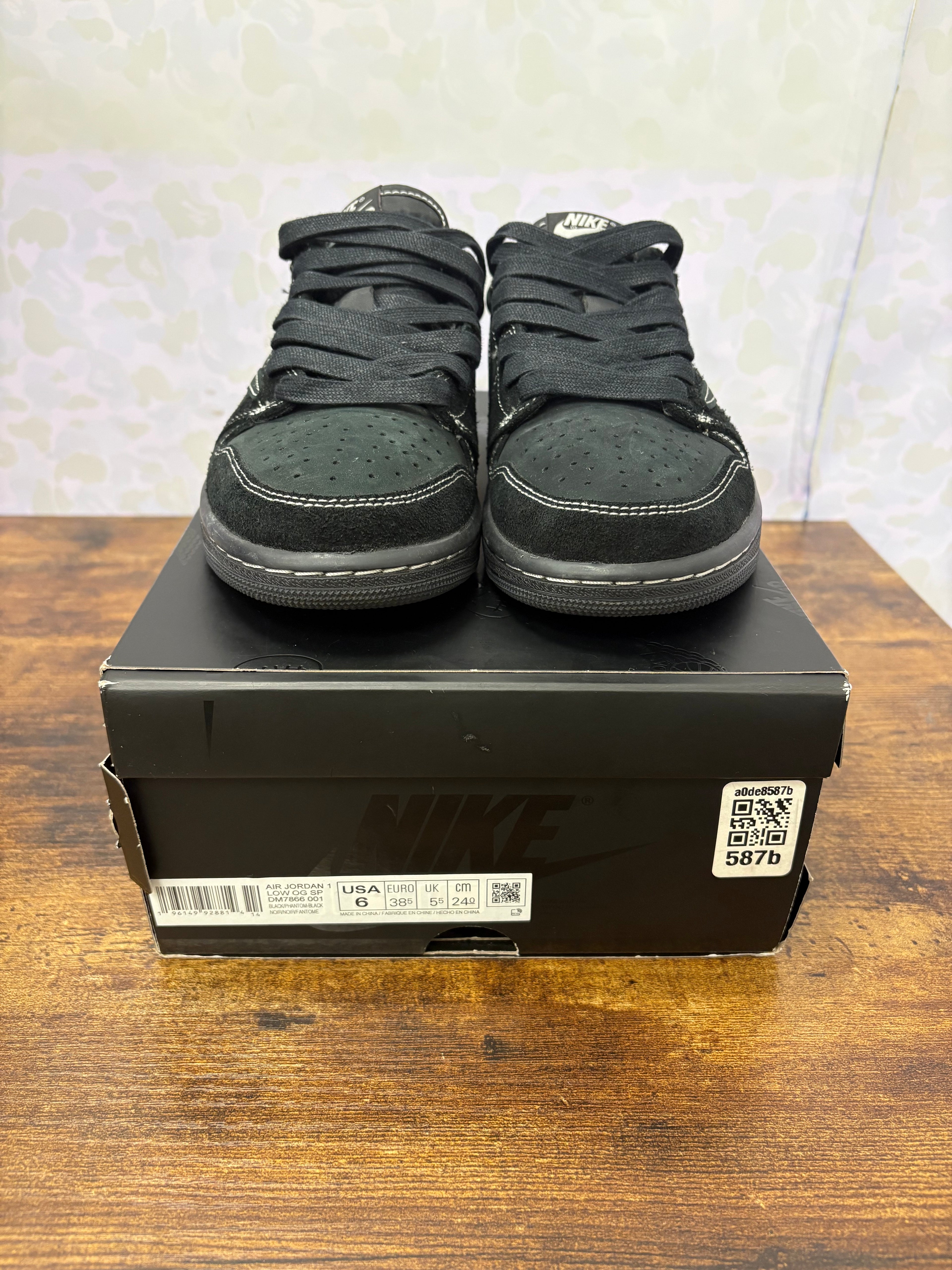 Jordan 1 Low Travis Scott “Phantom” Size 6 Preowned