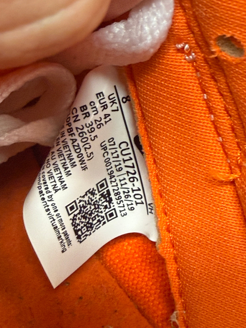 Nike Dunk Low "Syracuse" Size 8 Preowned