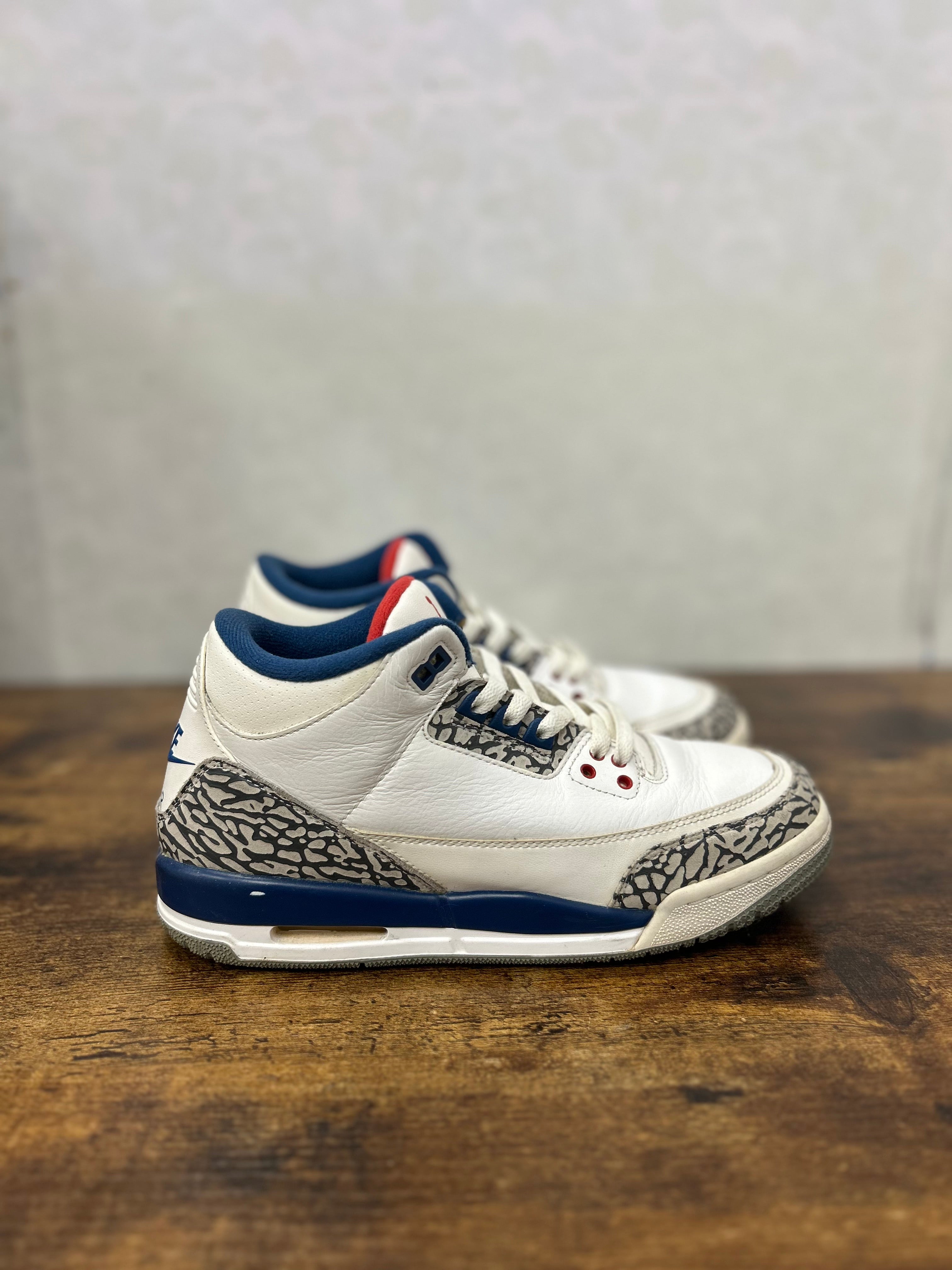 Jordan 3 Retro “True Blue” Size 6.5Y Preowned No Box