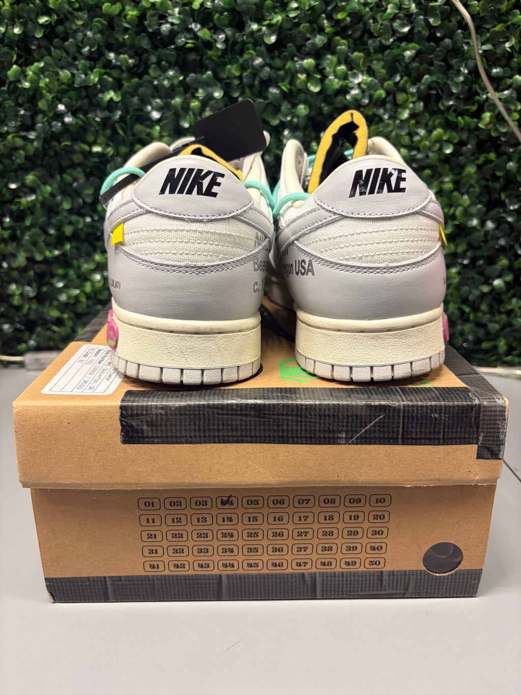 Nike Dunk Low Off-White "Lot 4" Size 12 Preowned