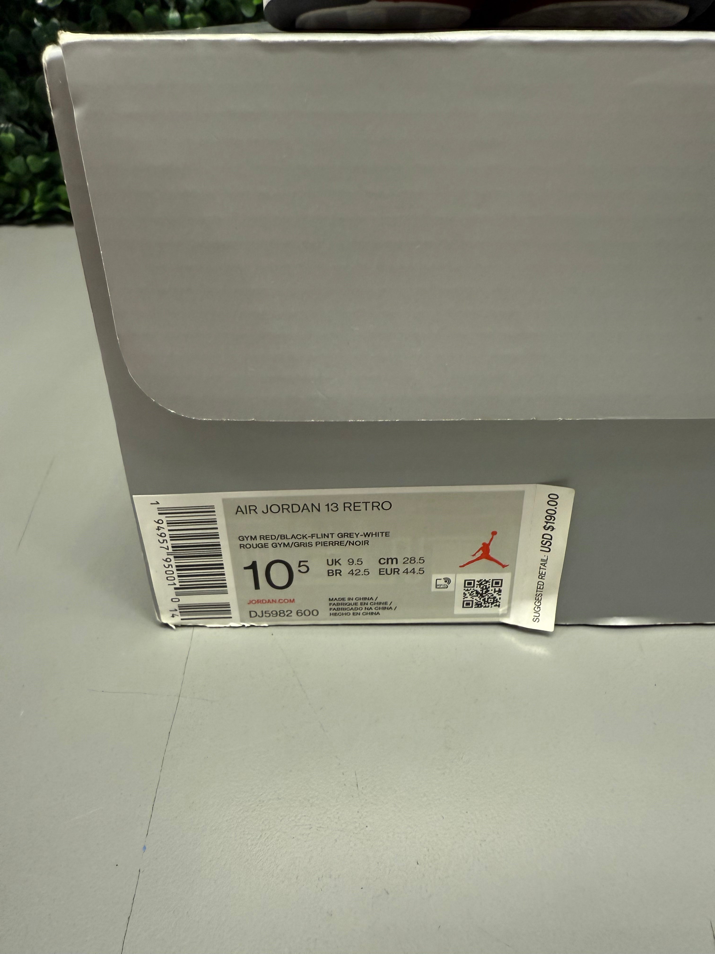 Jordan 13 "Gym Red Flint Grey" Size 10.5 Preowned