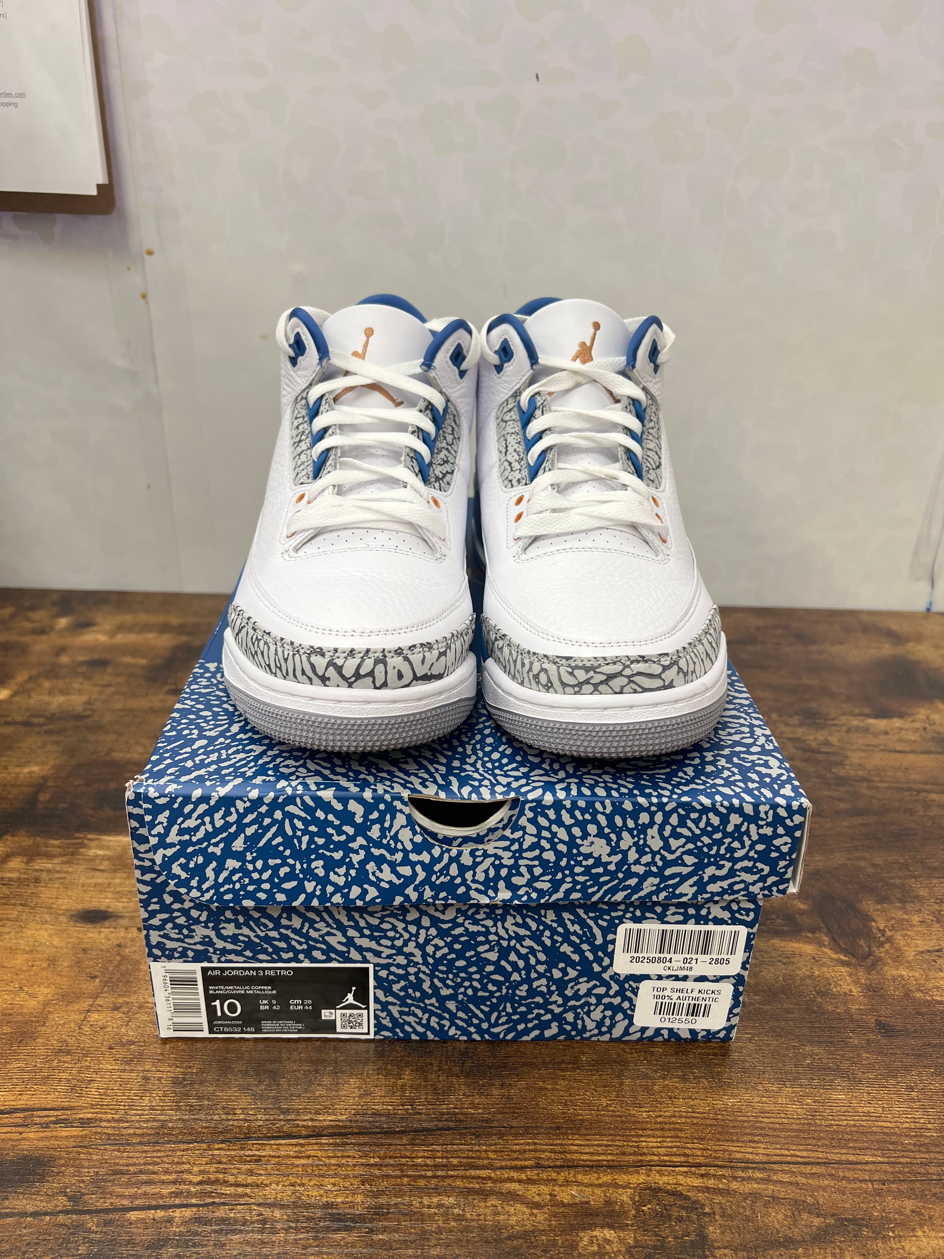 Jordan 3 “Wizards” Size 10M Preowned