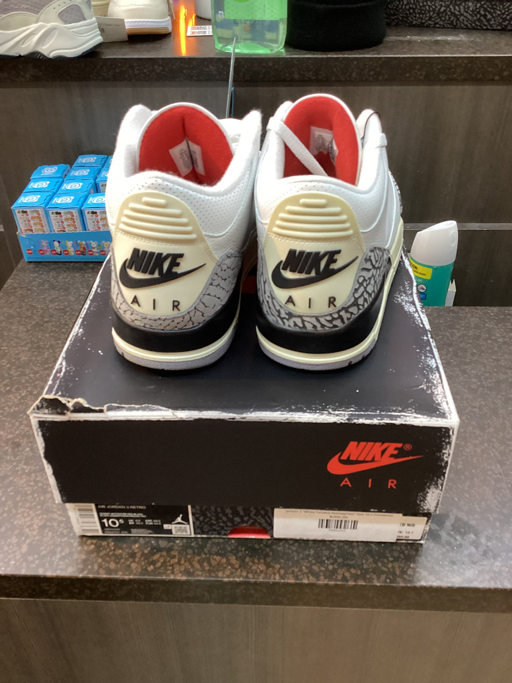 Jordan 3 "White Cement Reimagined" Size 10.5 Preowned