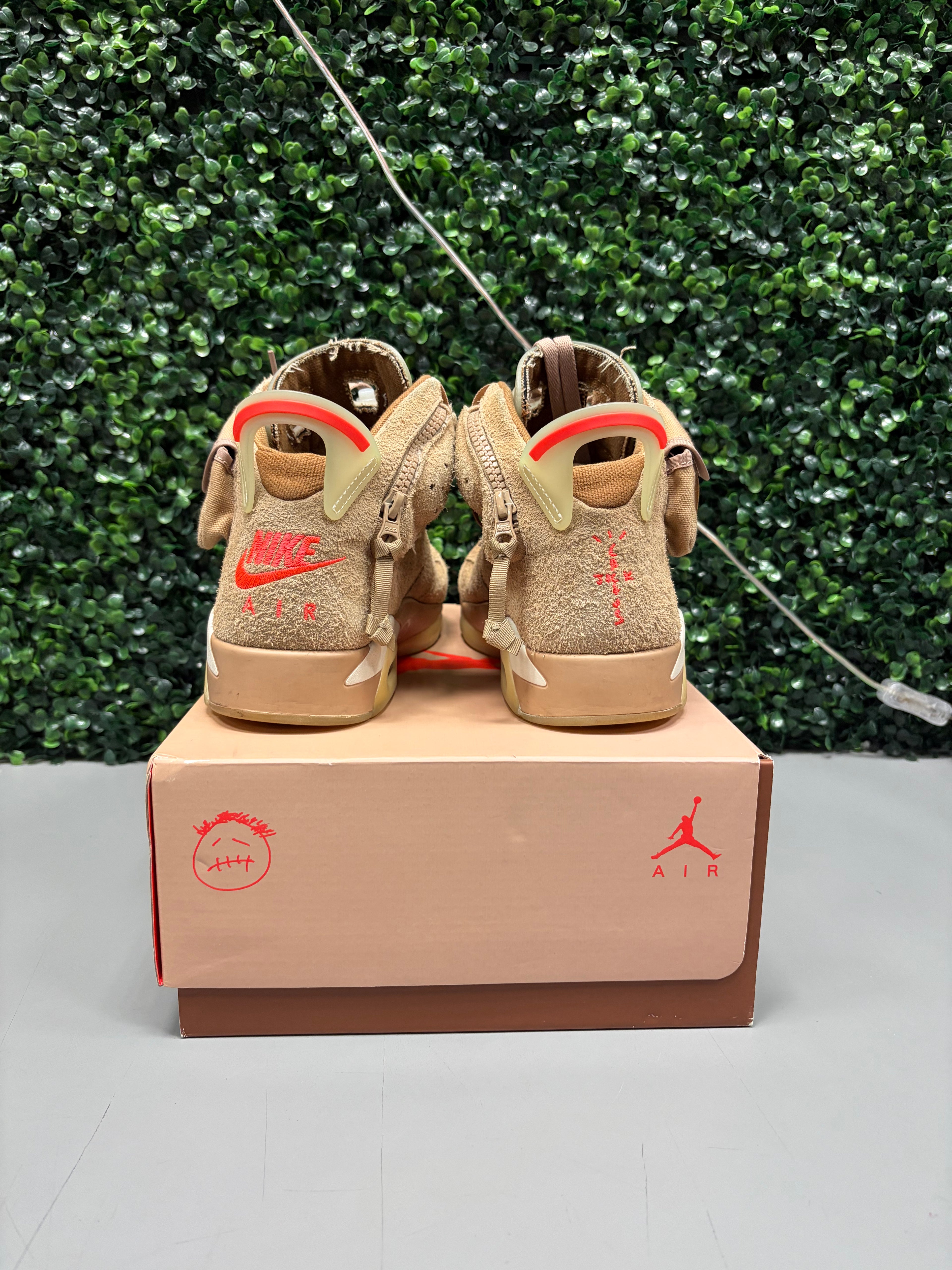 Jordan 6 Retro Travis Scott "British Khaki" Size 10 Preowned #2