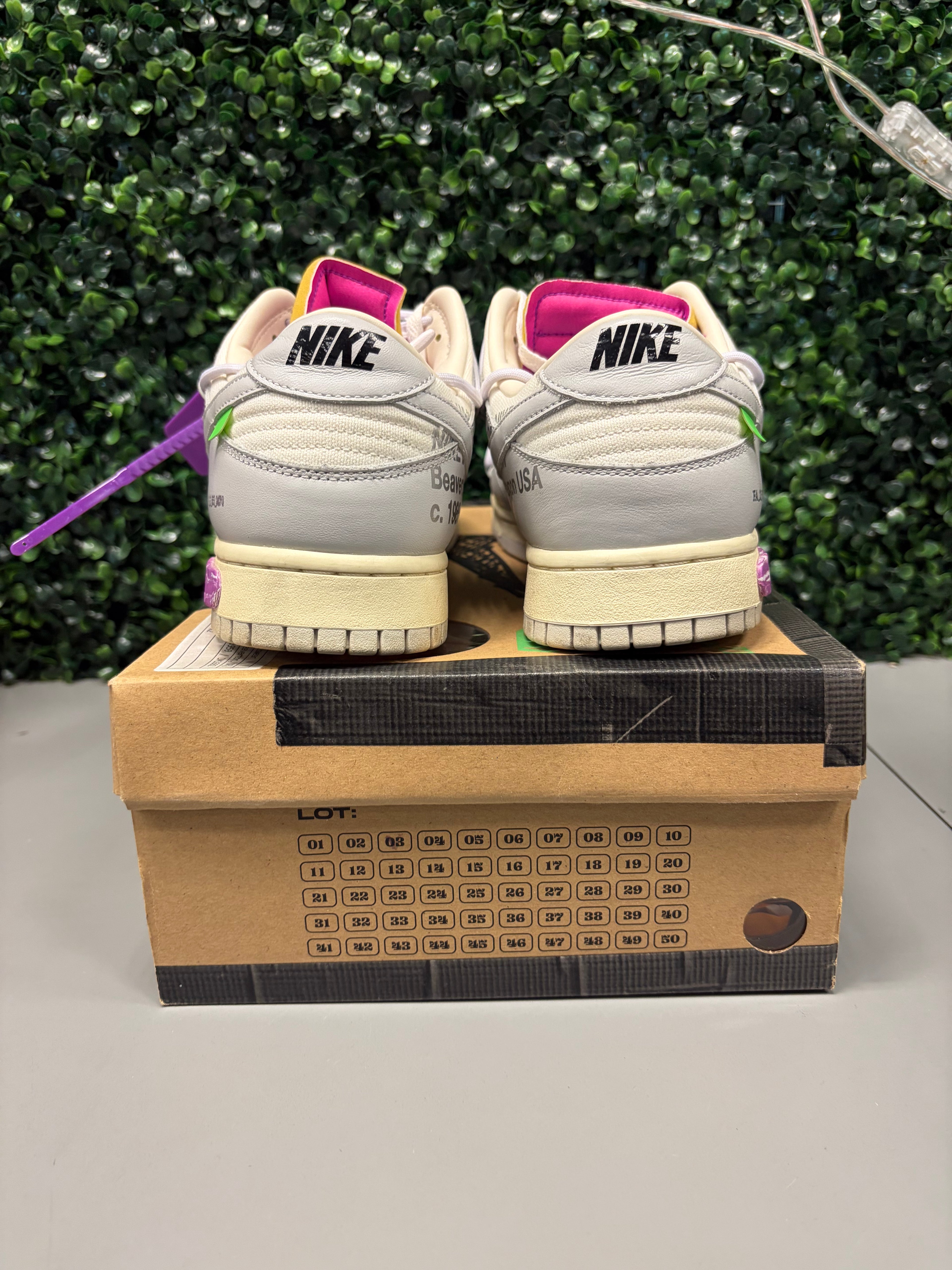 Nike Dunk Low Off-White "Lot 3" Size 12 Preowned