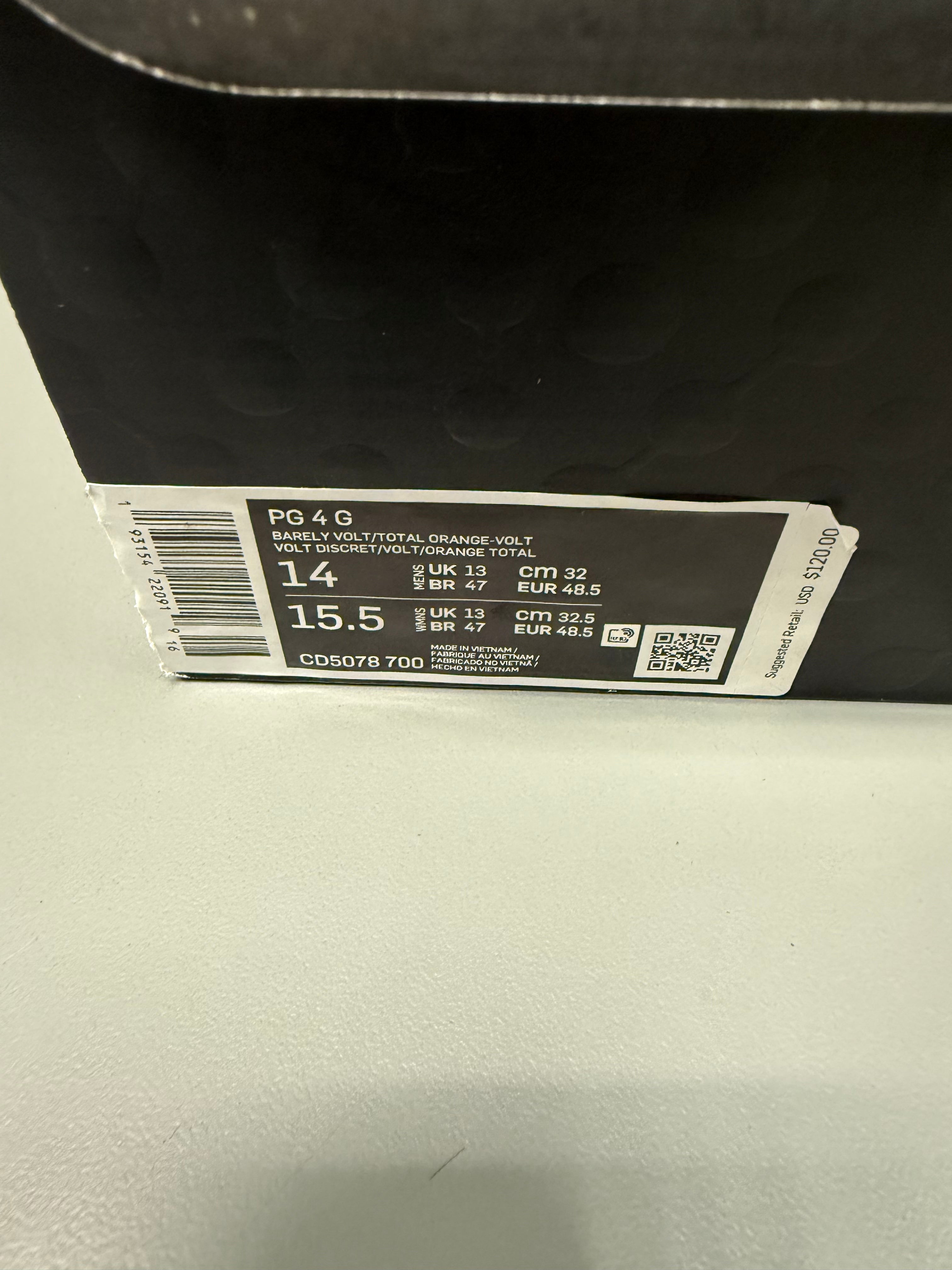 Nike PG 4 "Gatorade All-Star" (2020) Size 14 Preowned
