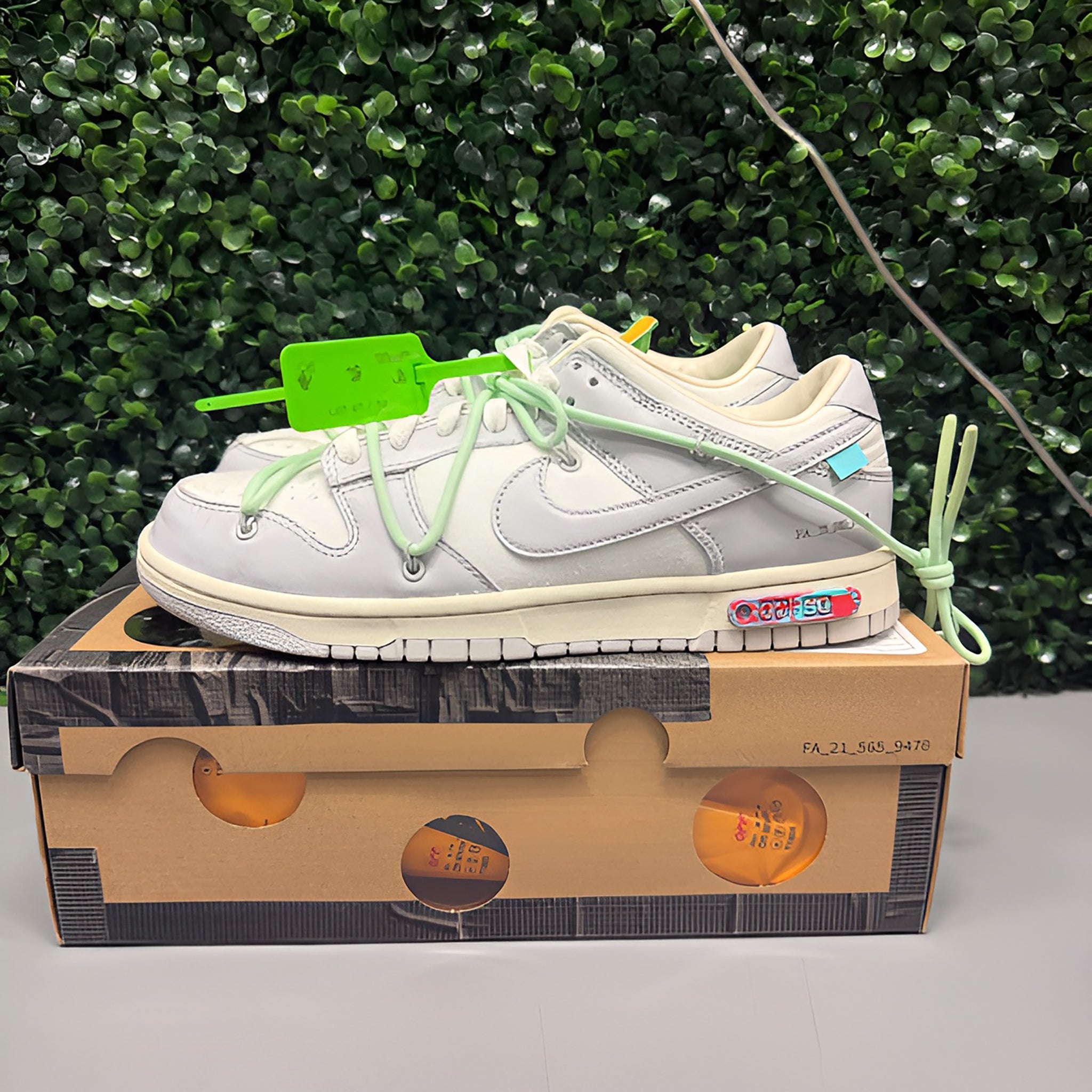 Nike Dunk Low X Off-White "Lot 7" Size 9 Tried On