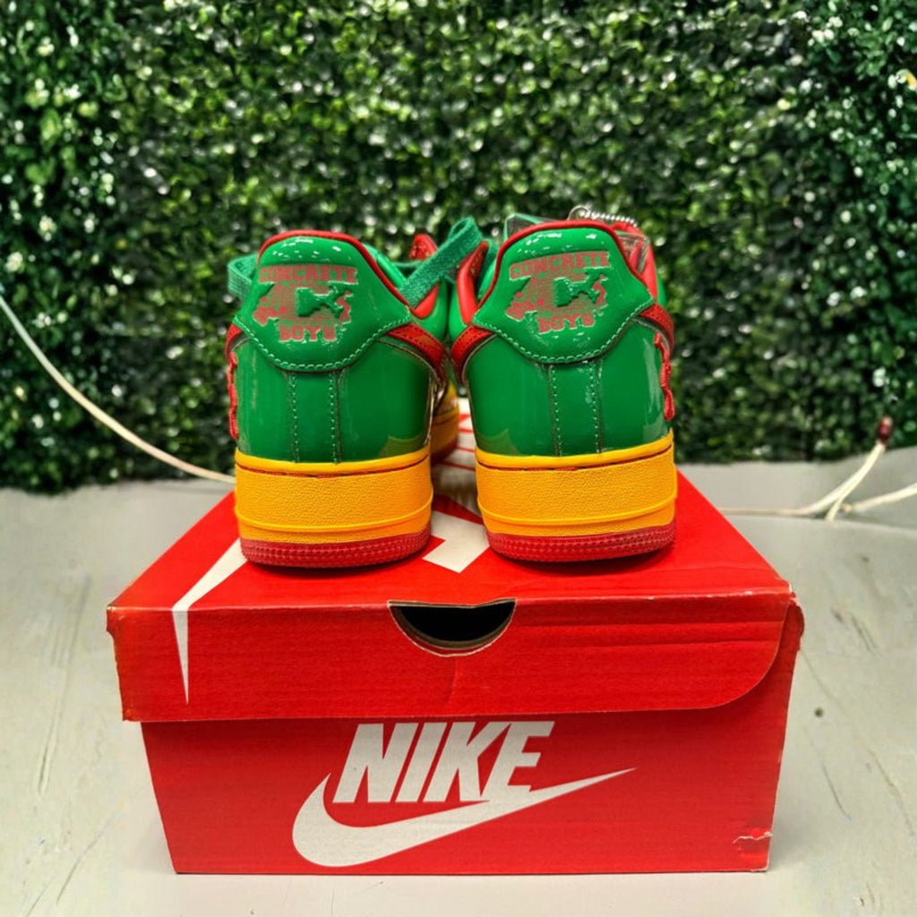 Nike Air Force 1 Low "Lil Yachty Concrete Boys" Lucky Green Size 9.5 Preowned Replacement box