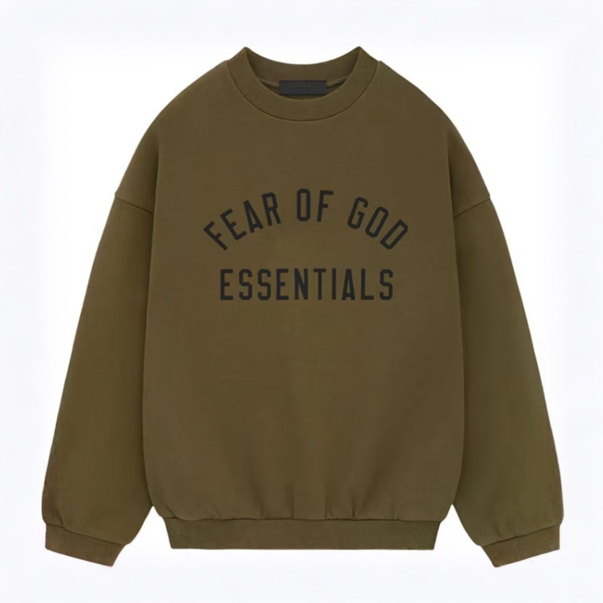 Fear of God Essentials Fleece Crewneck (FW24) "Olive"