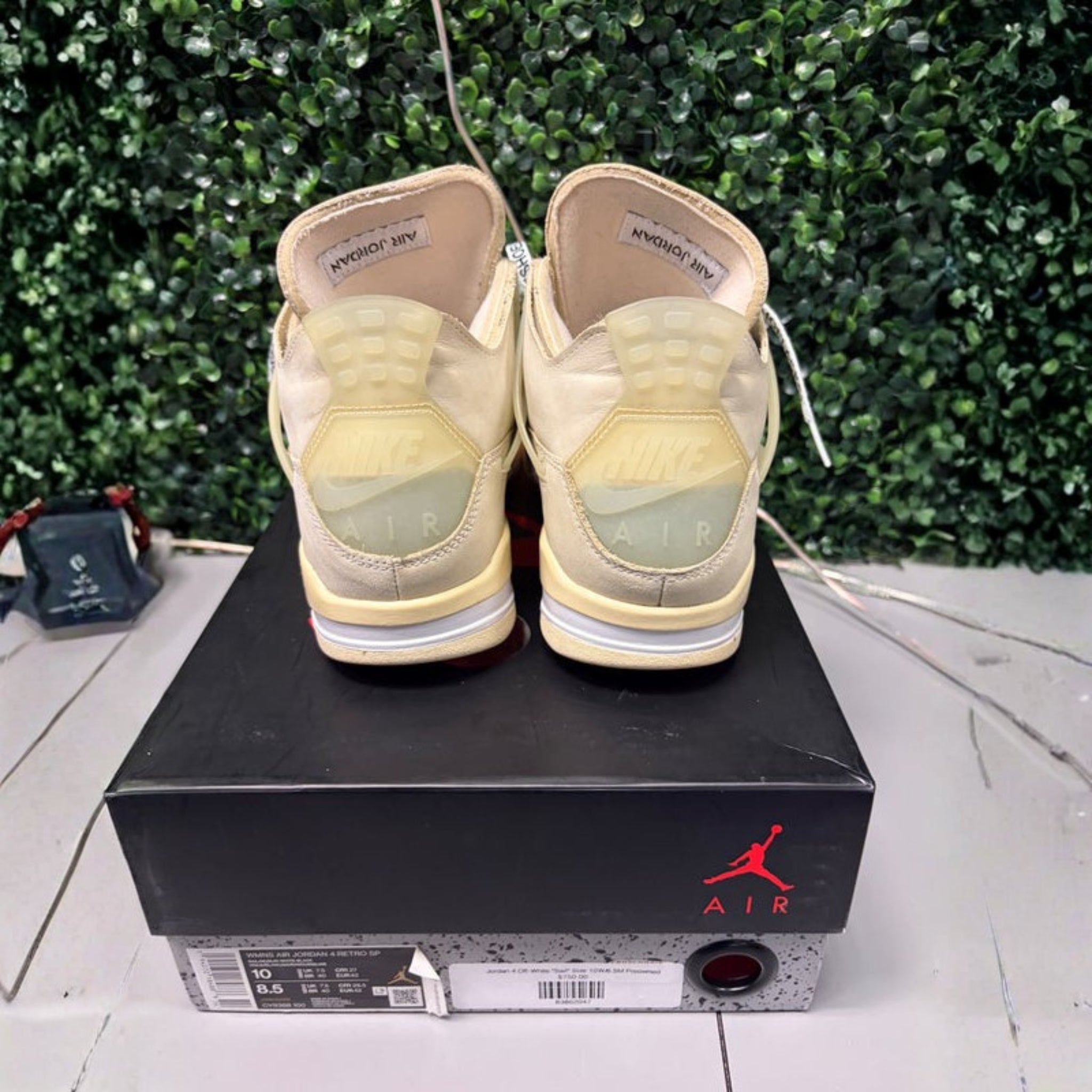 Jordan 4 Retro Off-White "Sail" Size 8.5M/10W Preowned