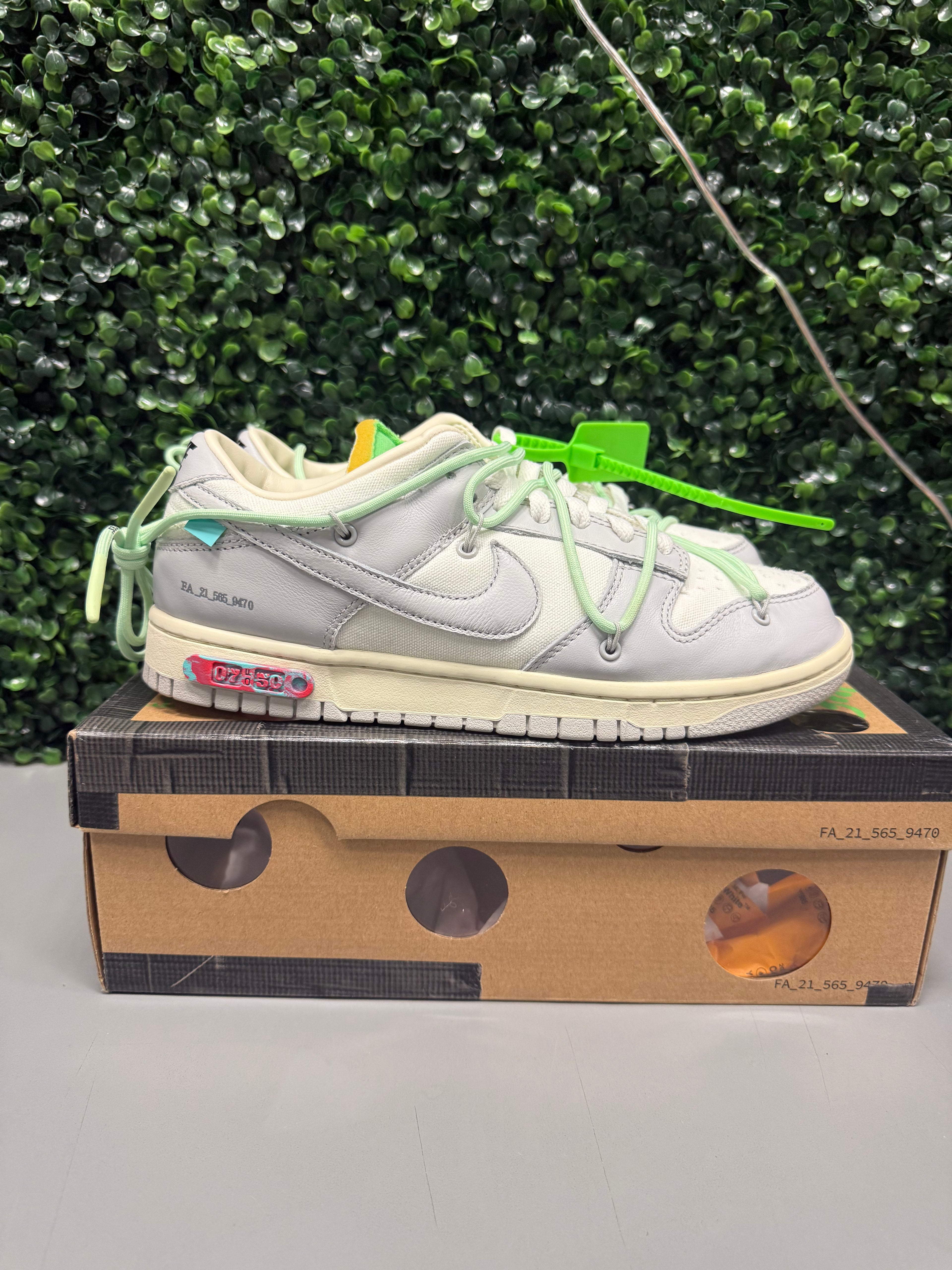Nike Dunk Low X Off-White "Lot 7" Size 9 Tried On