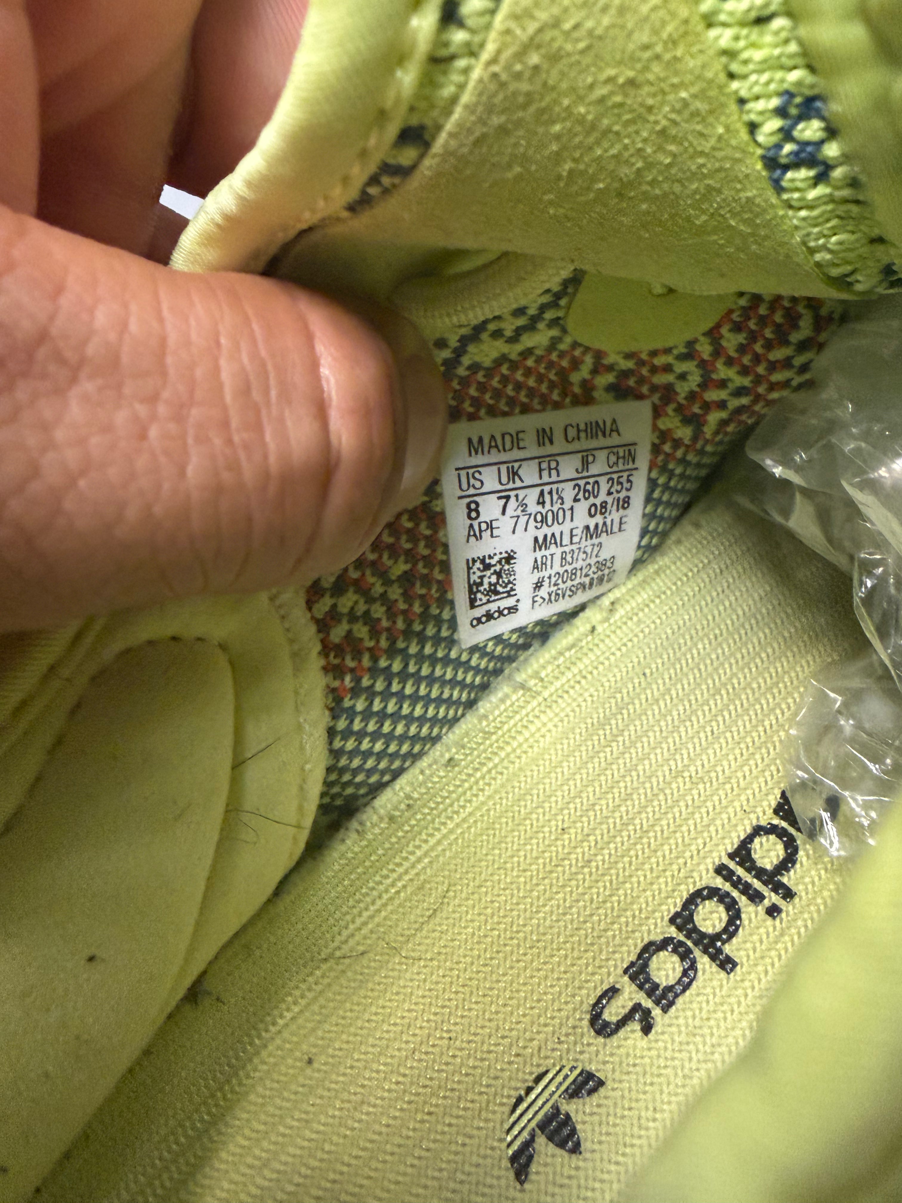 adidas Yeezy Boost 350 V2 "Semi Frozen Yellow" Size 8 Preowned